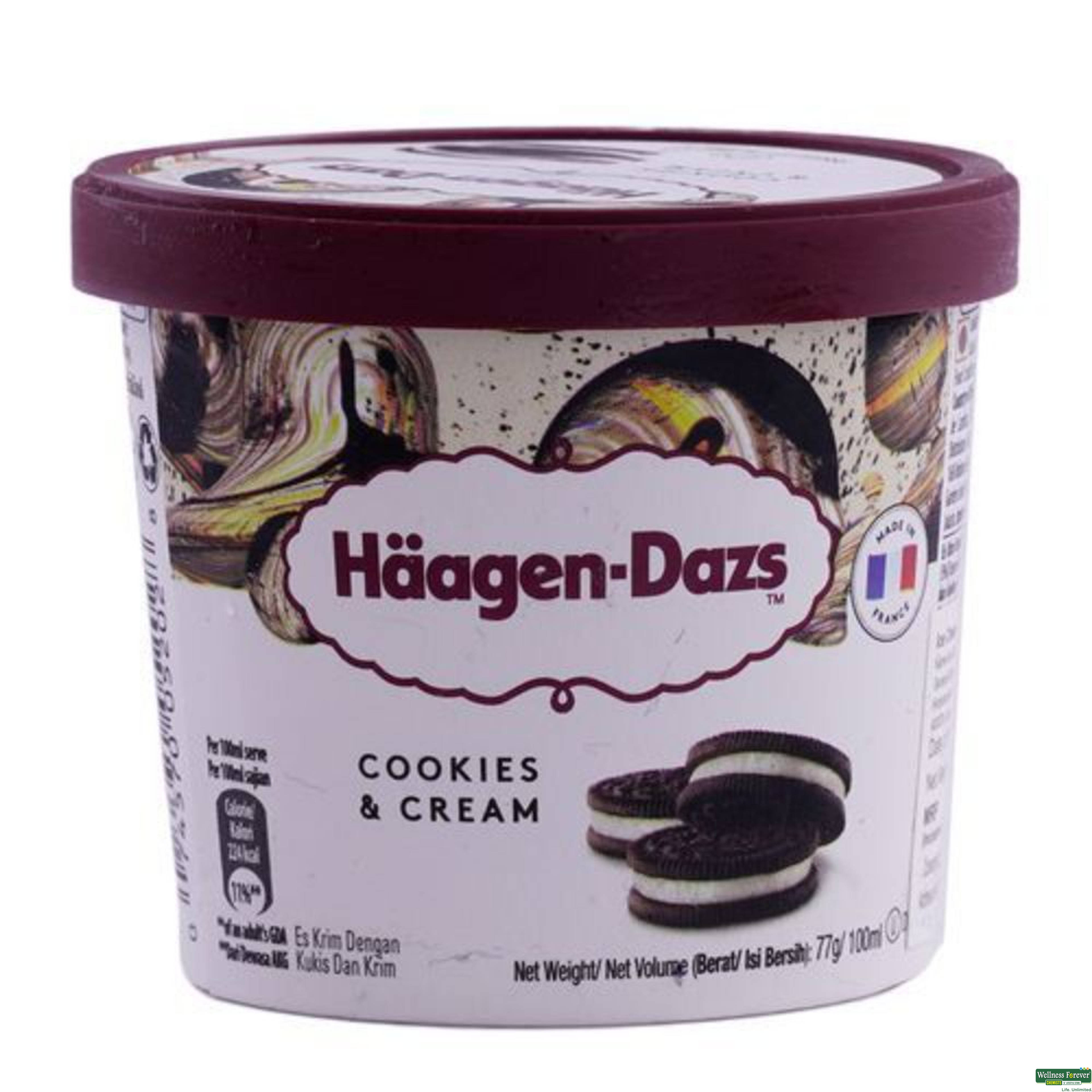 Haagen Dazs Ice Cream, Cookies & Cream, 100 ml-image