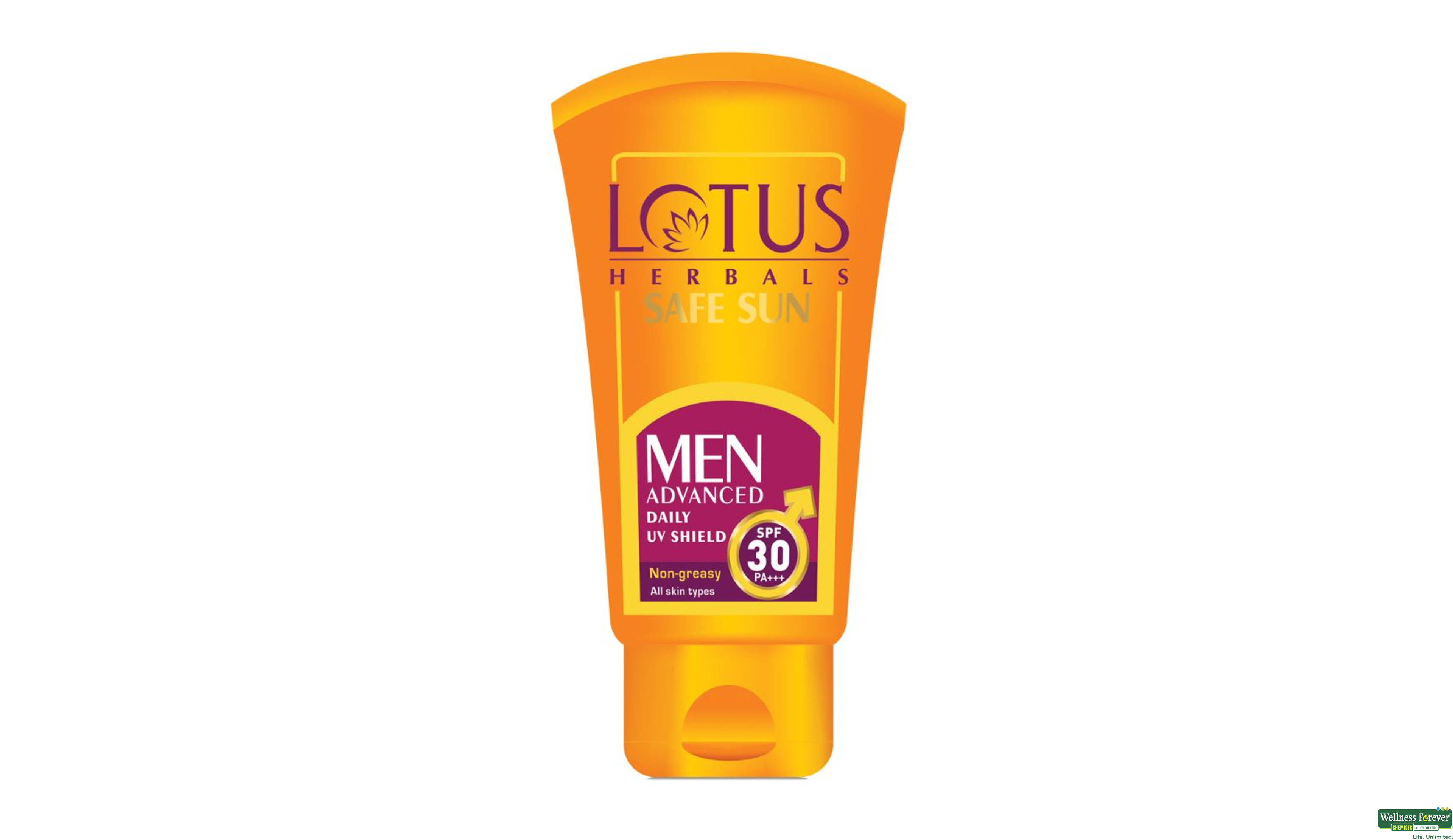LOTUS B/CRM SPF30 MEN ADVANCED UVB 100ML- 1, 100GM, 