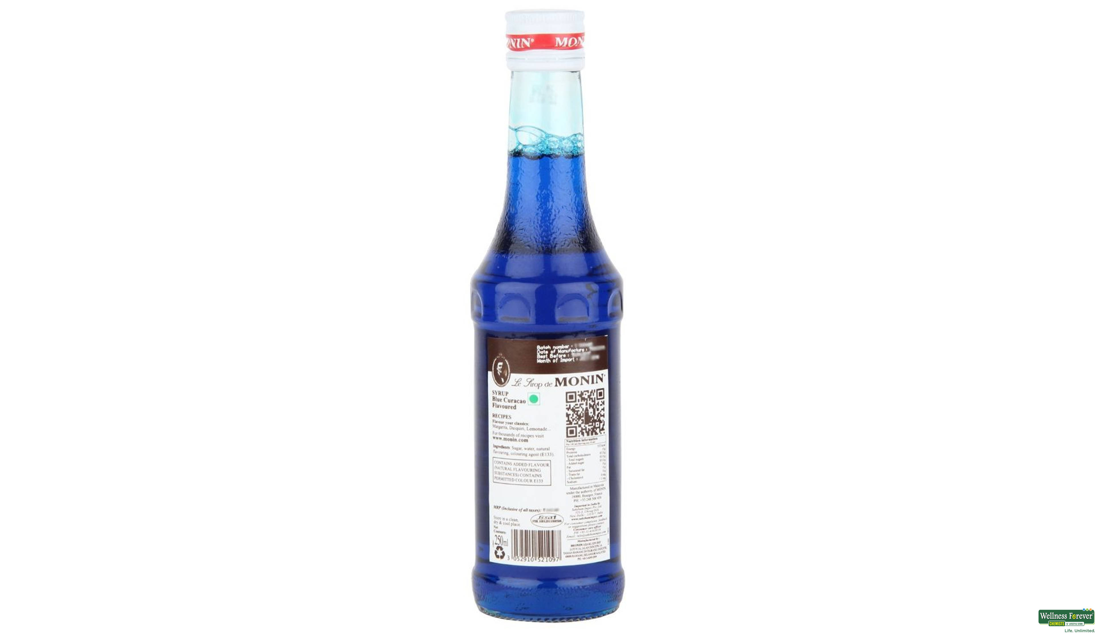 MONIN SYP BLUE CURACAO 250ML- 2, 250ML, 