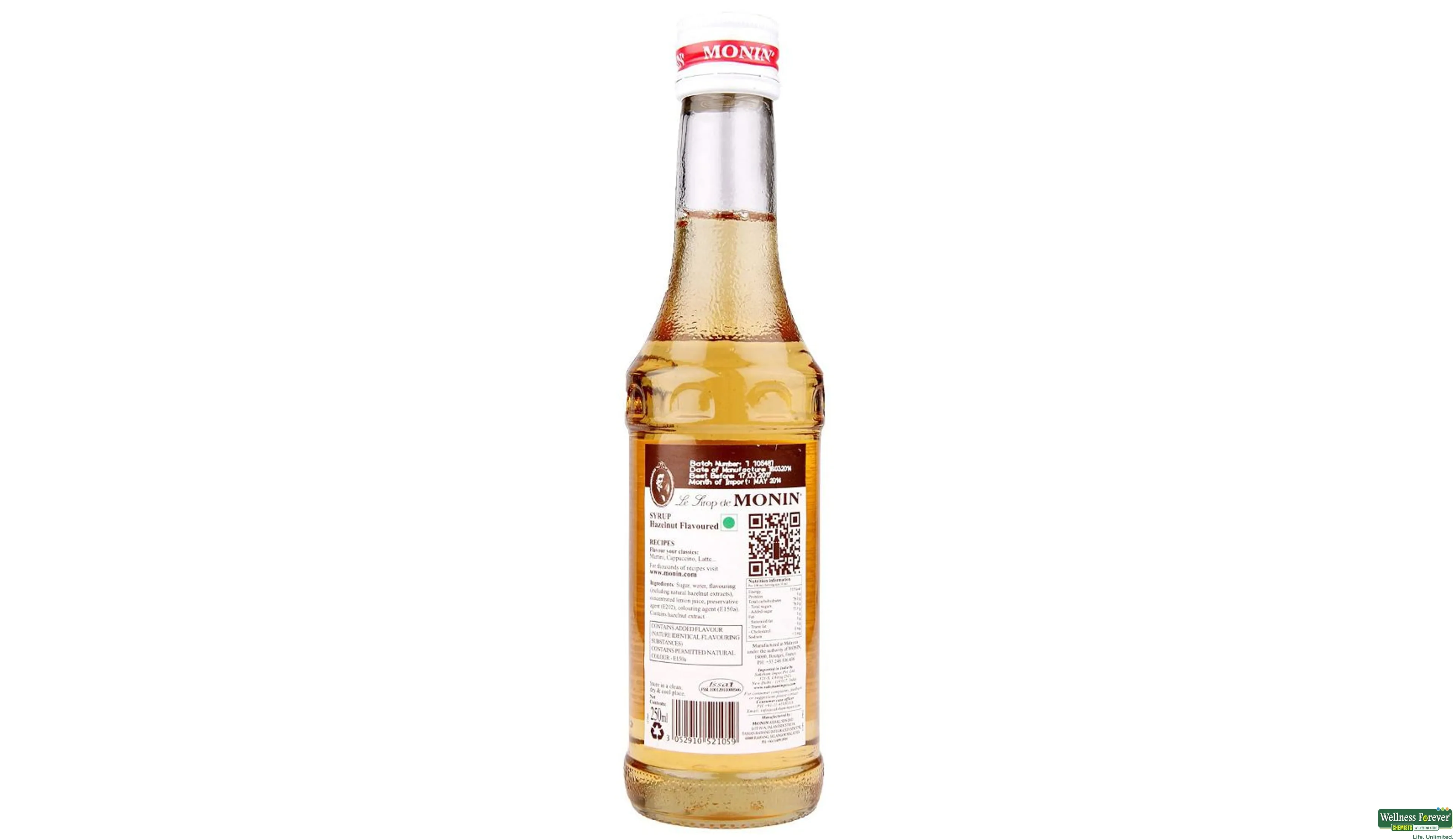 Monin Syrup - Noisette Hazelnut Flavored, 250 ml