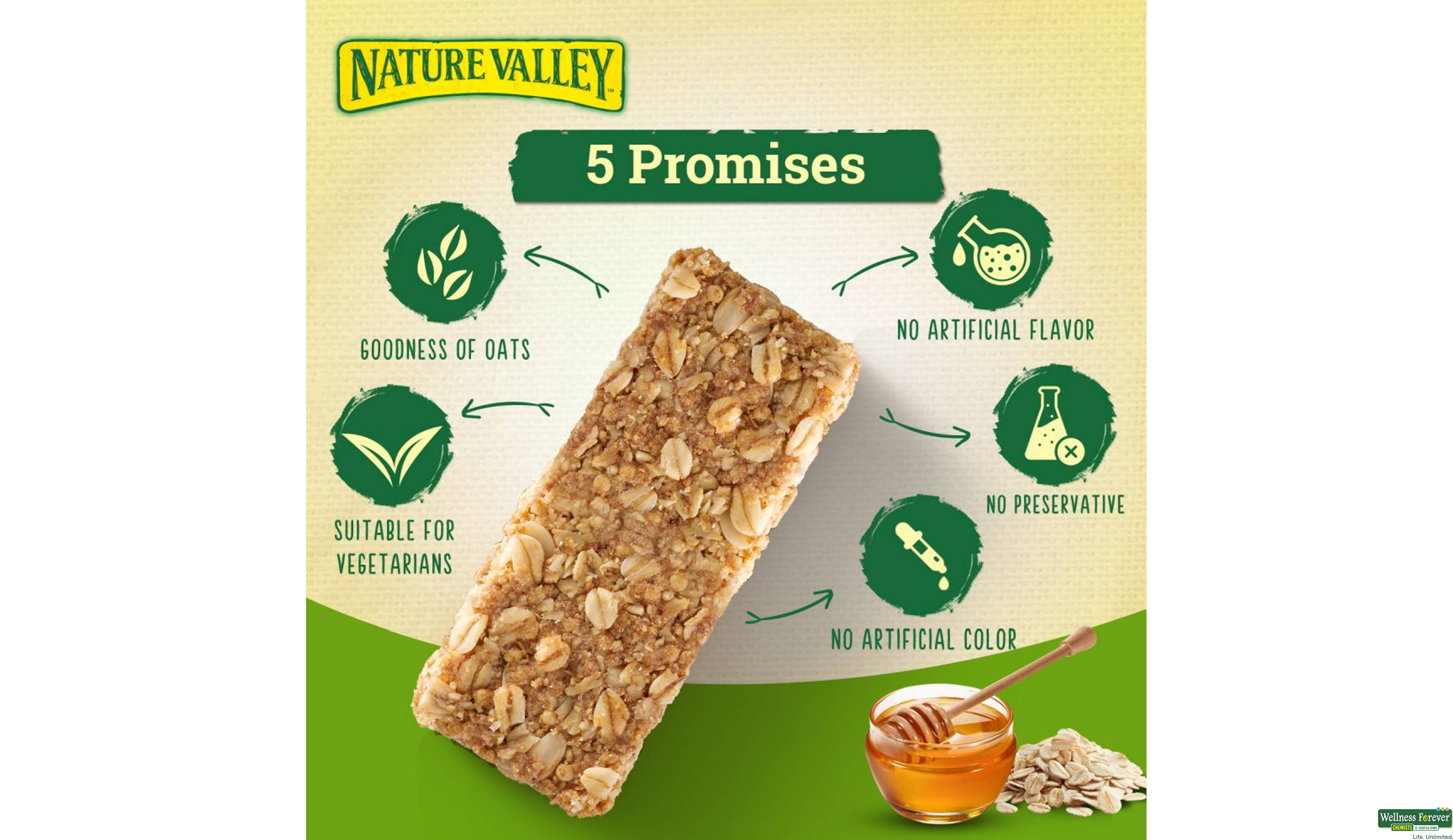 NAT V ENERGY BAR OAT HONEY 252GM- 4, 252GM, 