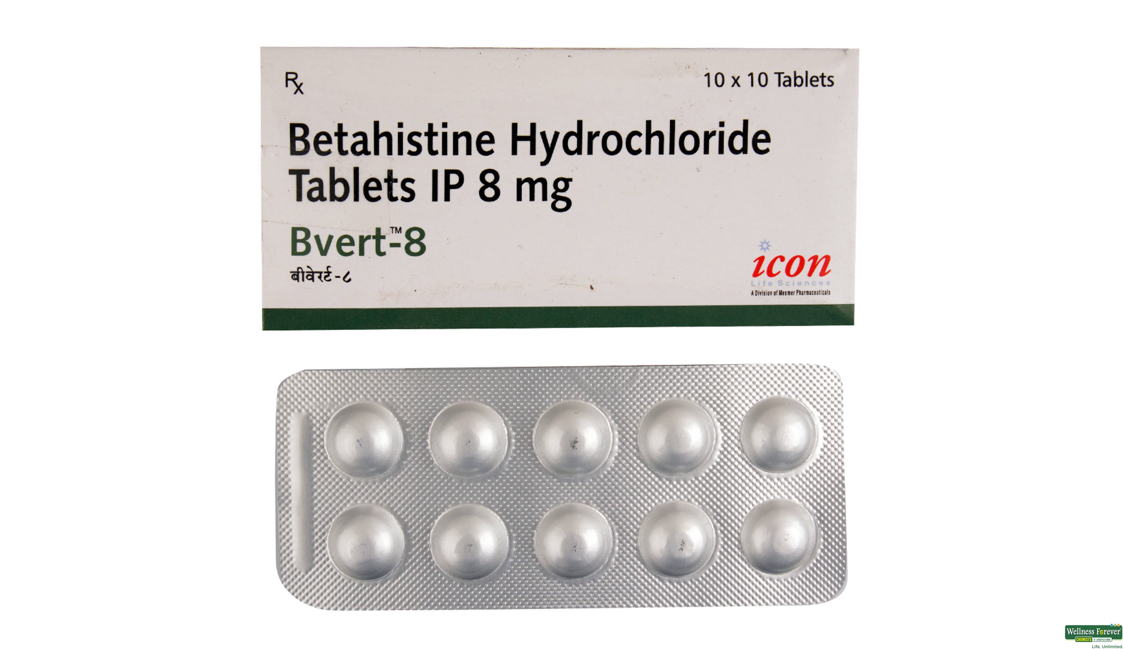 BVERT 8MG 10TAB- 1, 10TAB, 