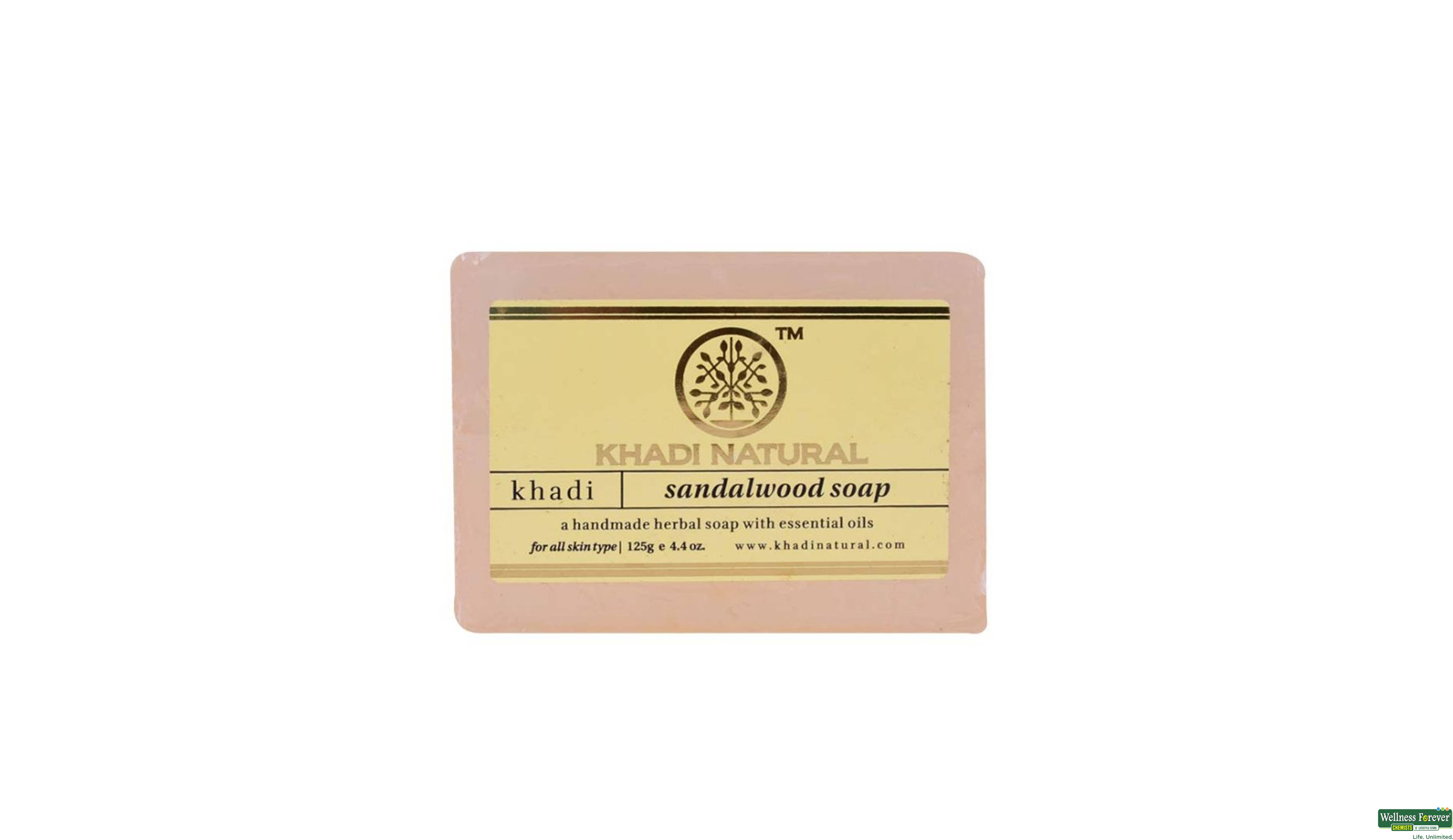 KHADI SOAP SANDALWOOD 125GM- 1, 125GM, 