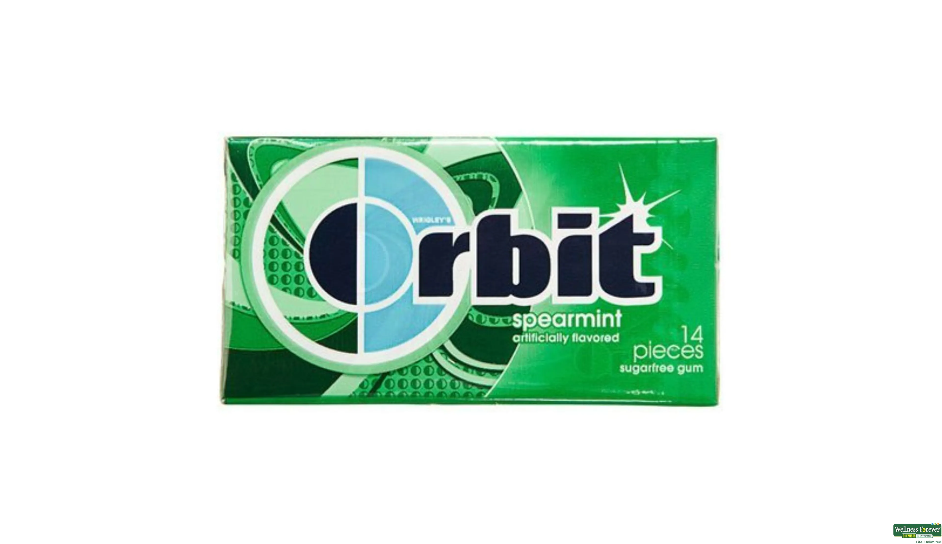 ORBIT CHEW GUM S/F SPEARMINT 14PC- 1, 14PC, 