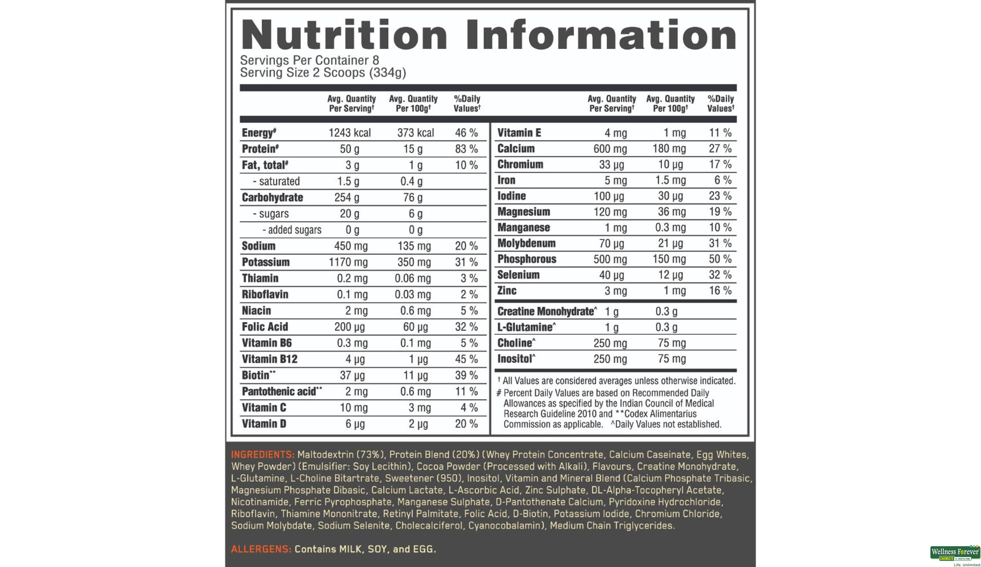 ON SERIOUS MASS CHOC 6LBS- 11, 6LBS, 