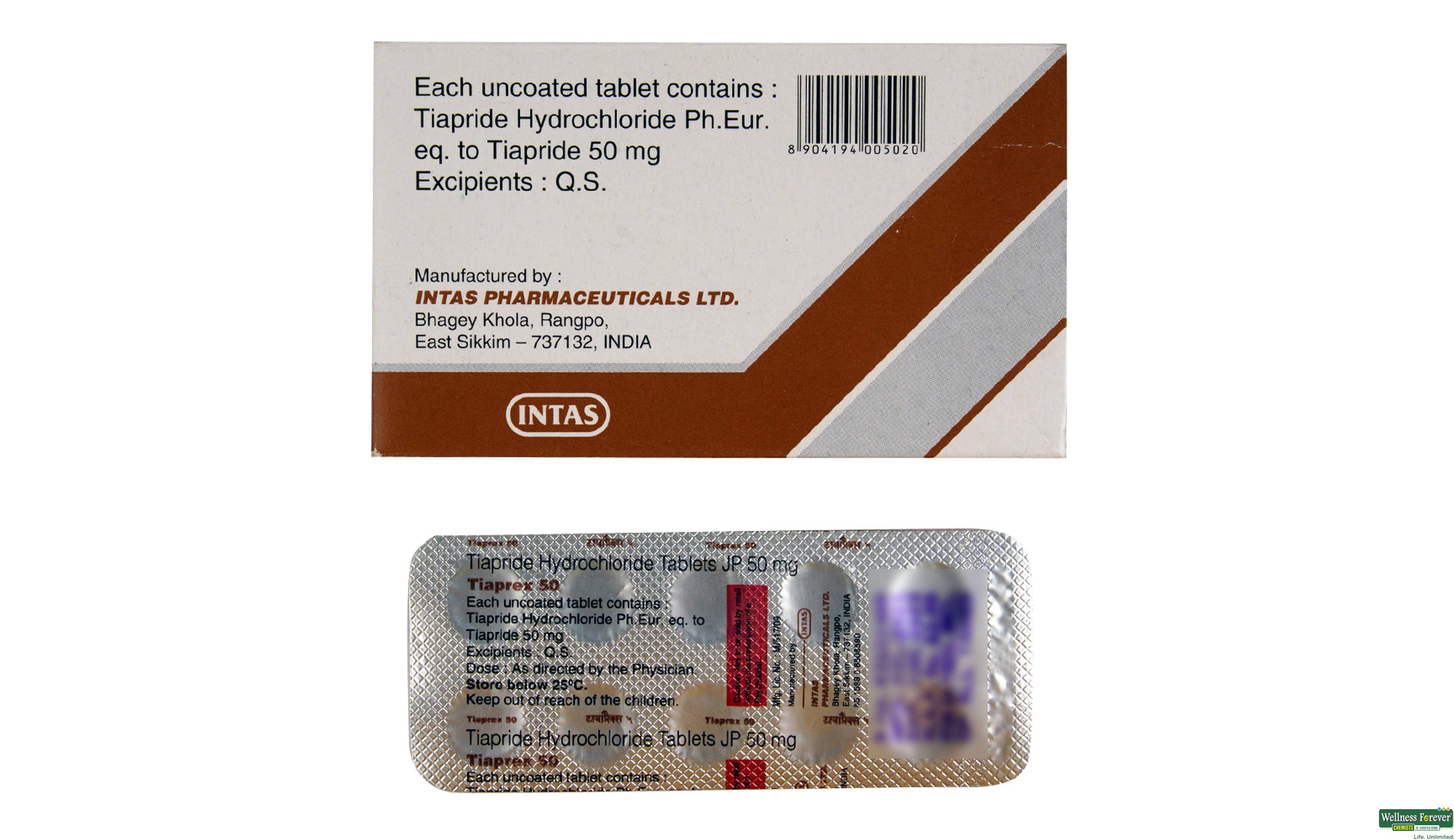 TIAPREX 50 MG 10TAB- 2, 10TAB, 