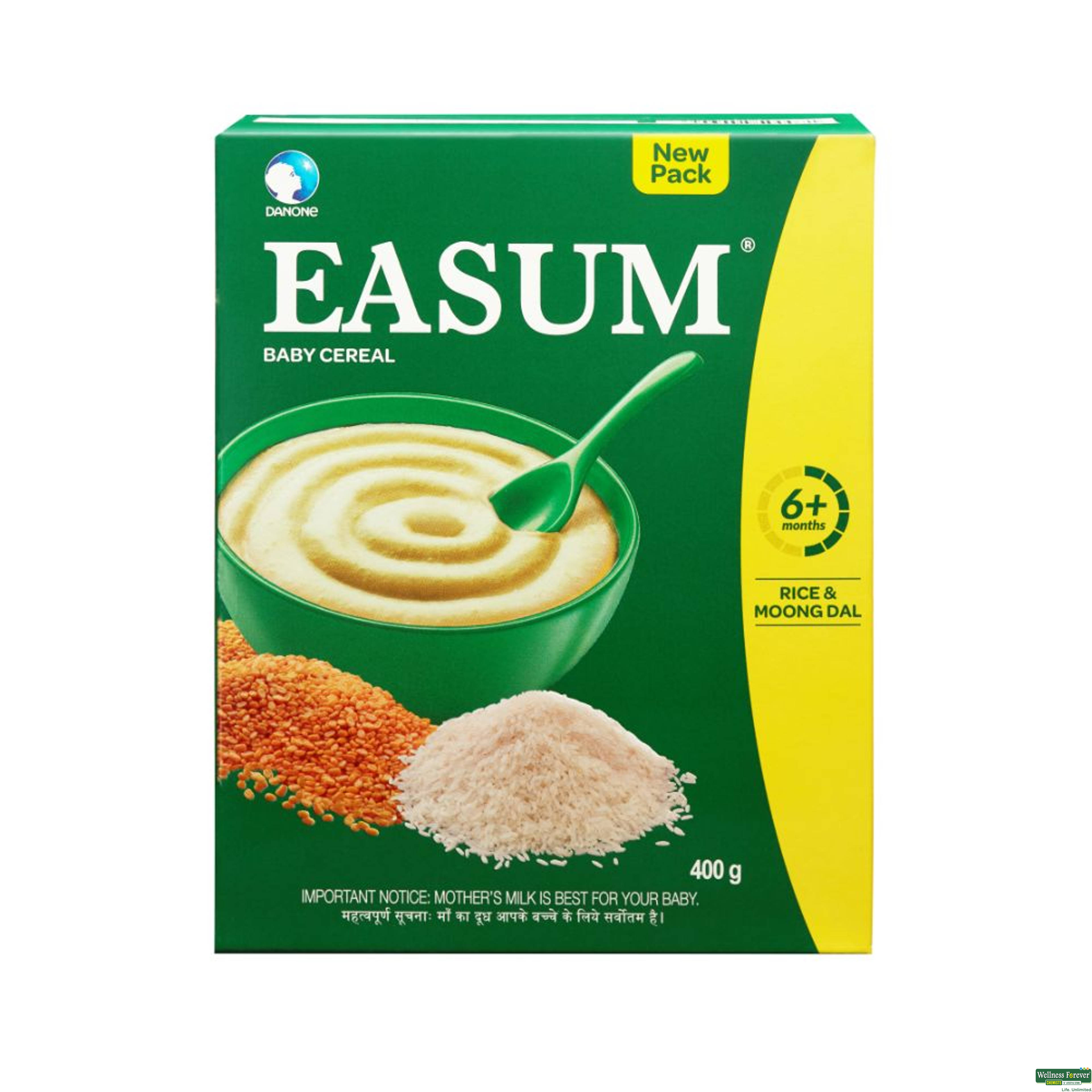 Easum Baby Cereal Powder Rice & Moong Dal, 400 g-image