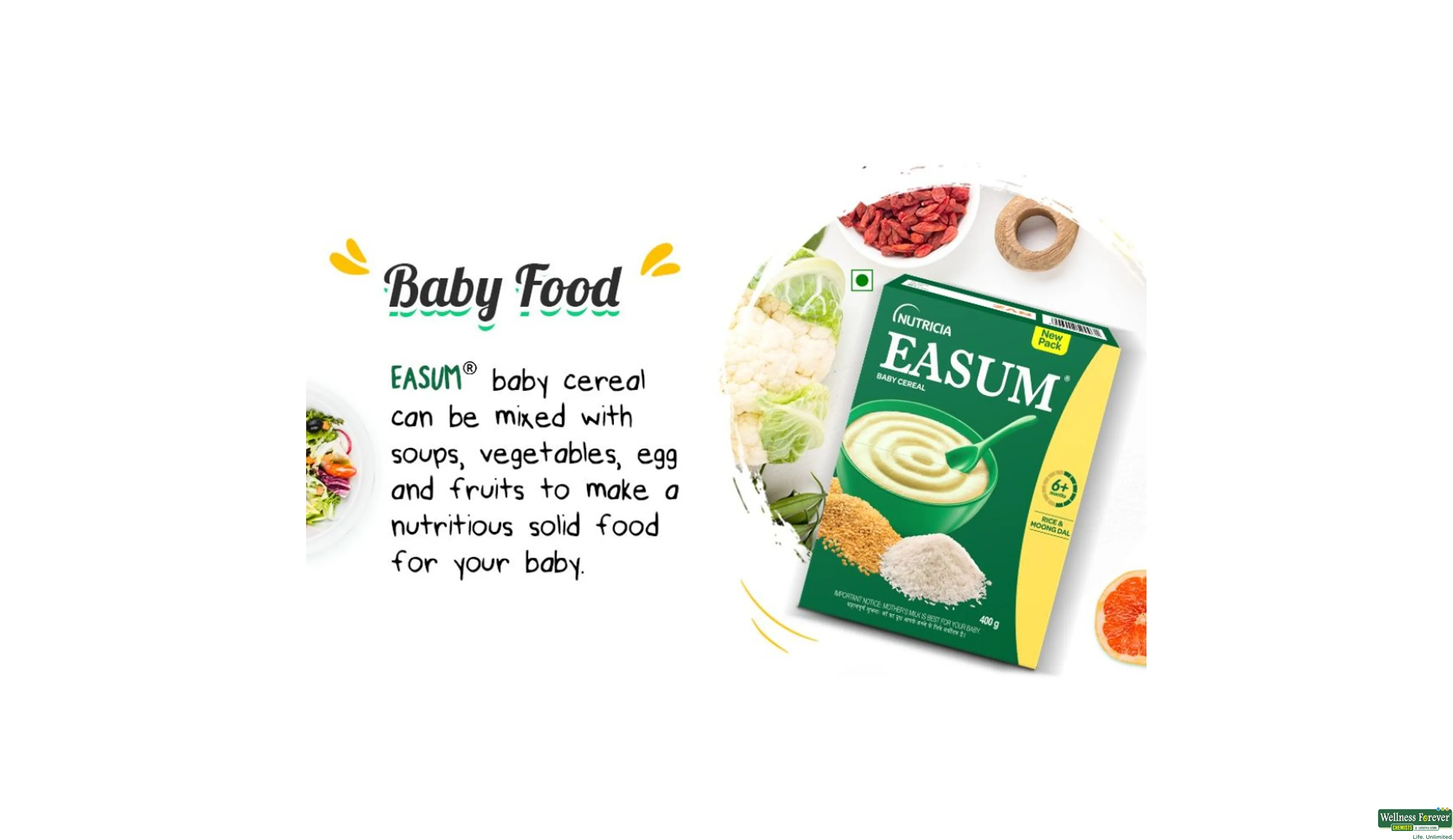 EASUM PWDR RICE/MUNGDAL 400GM- 5, 400GM, null