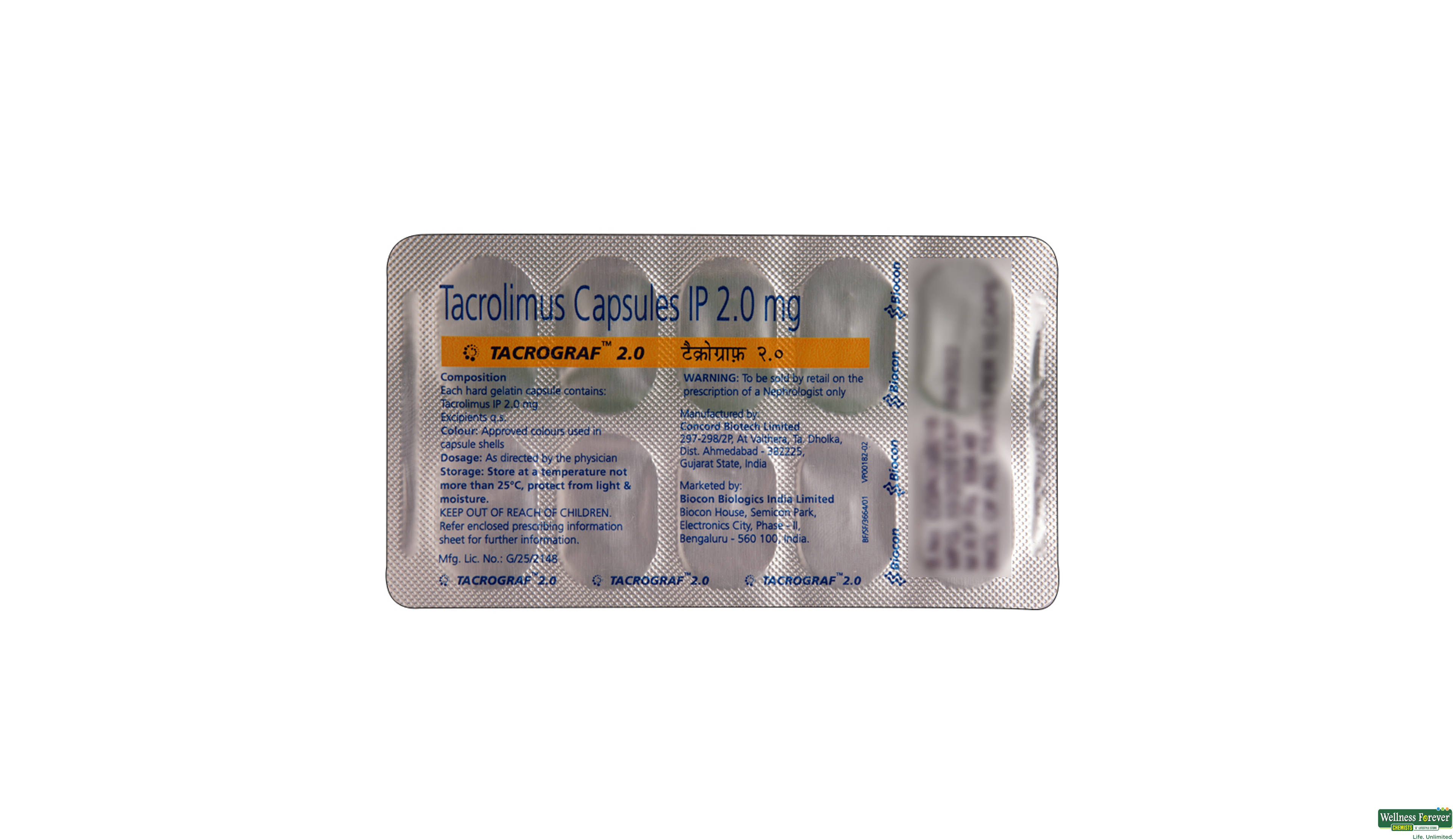 TACROGRAF 2MG 10CAP- 2, 10CAP, 