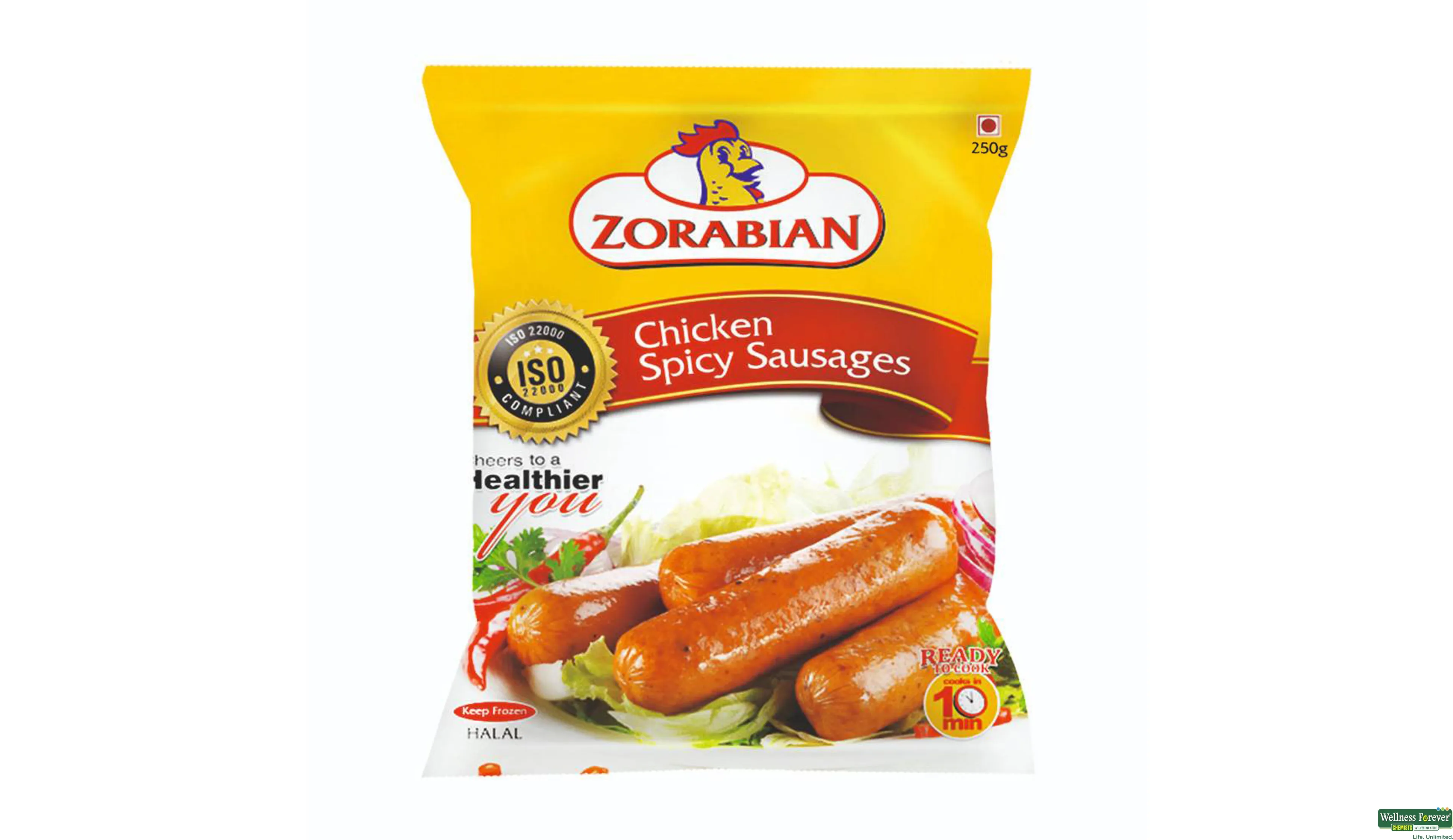 ZORABIAN CHI SAUSAGES SPICY 250GM- 1, 250GM, 