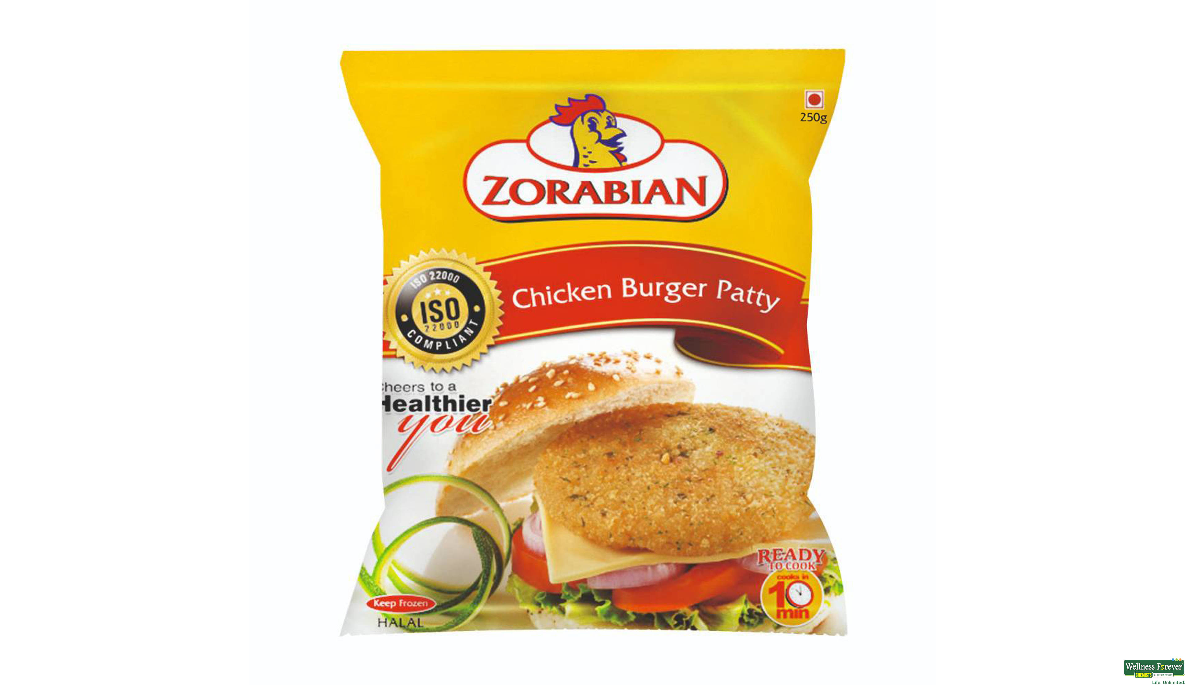 ZORABIAN CHI BURGER PATTY 250GM- 1, 250GM, 