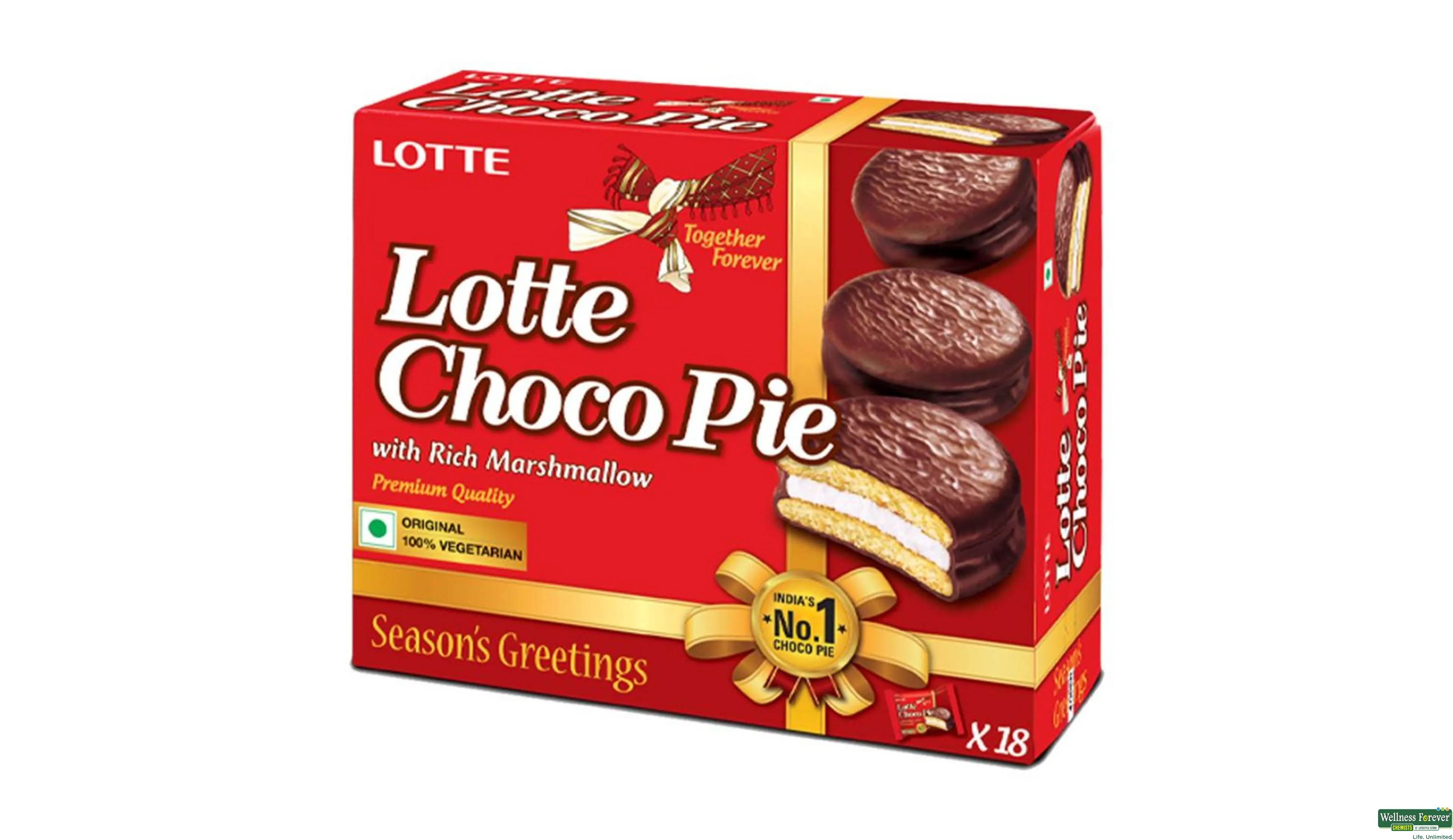 LOTTE CHOCO PIE 18PC- 1, 18PC, 