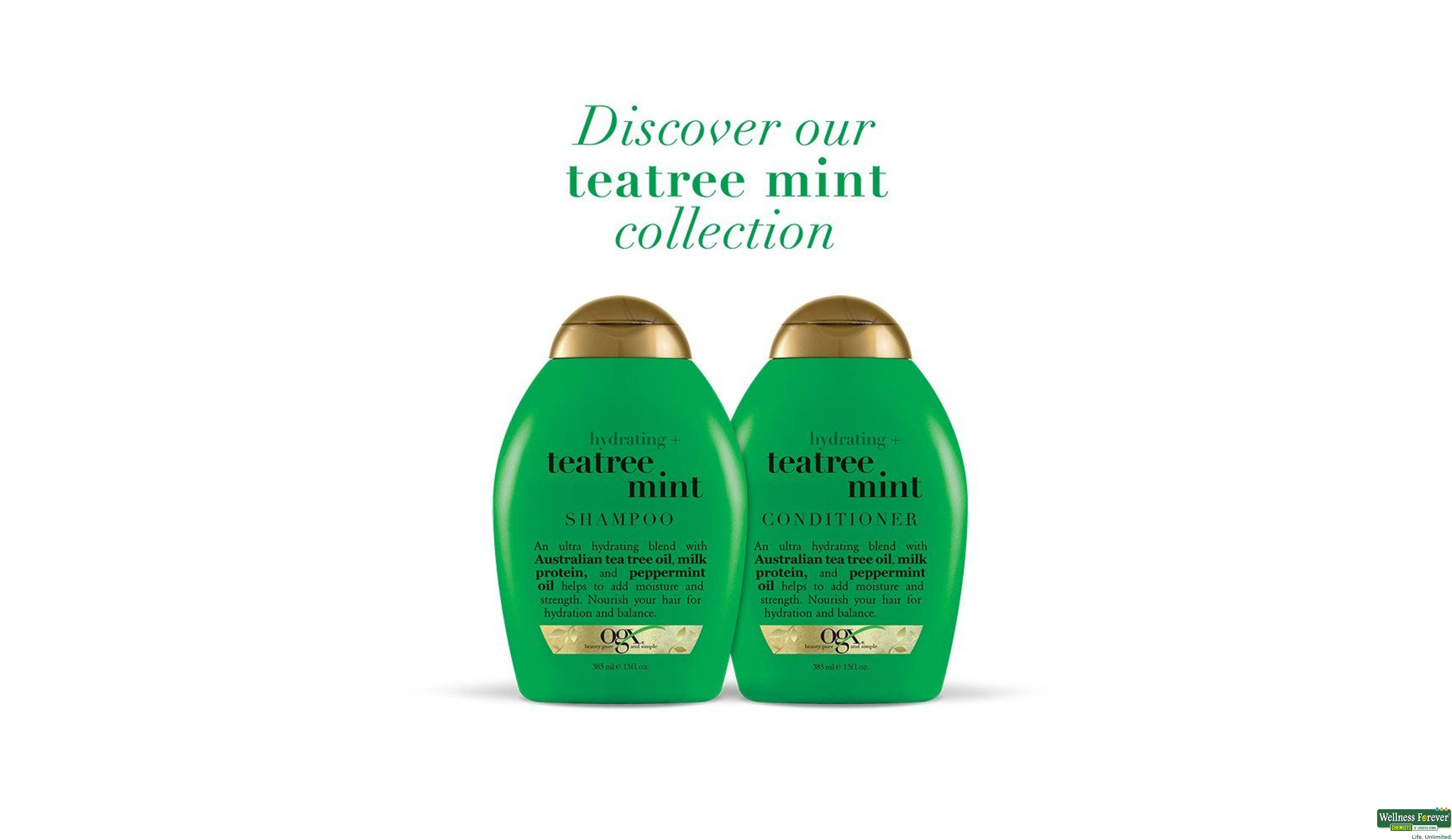 OGX COND TEA TREE MINT 385ML- 3, 385ML, 