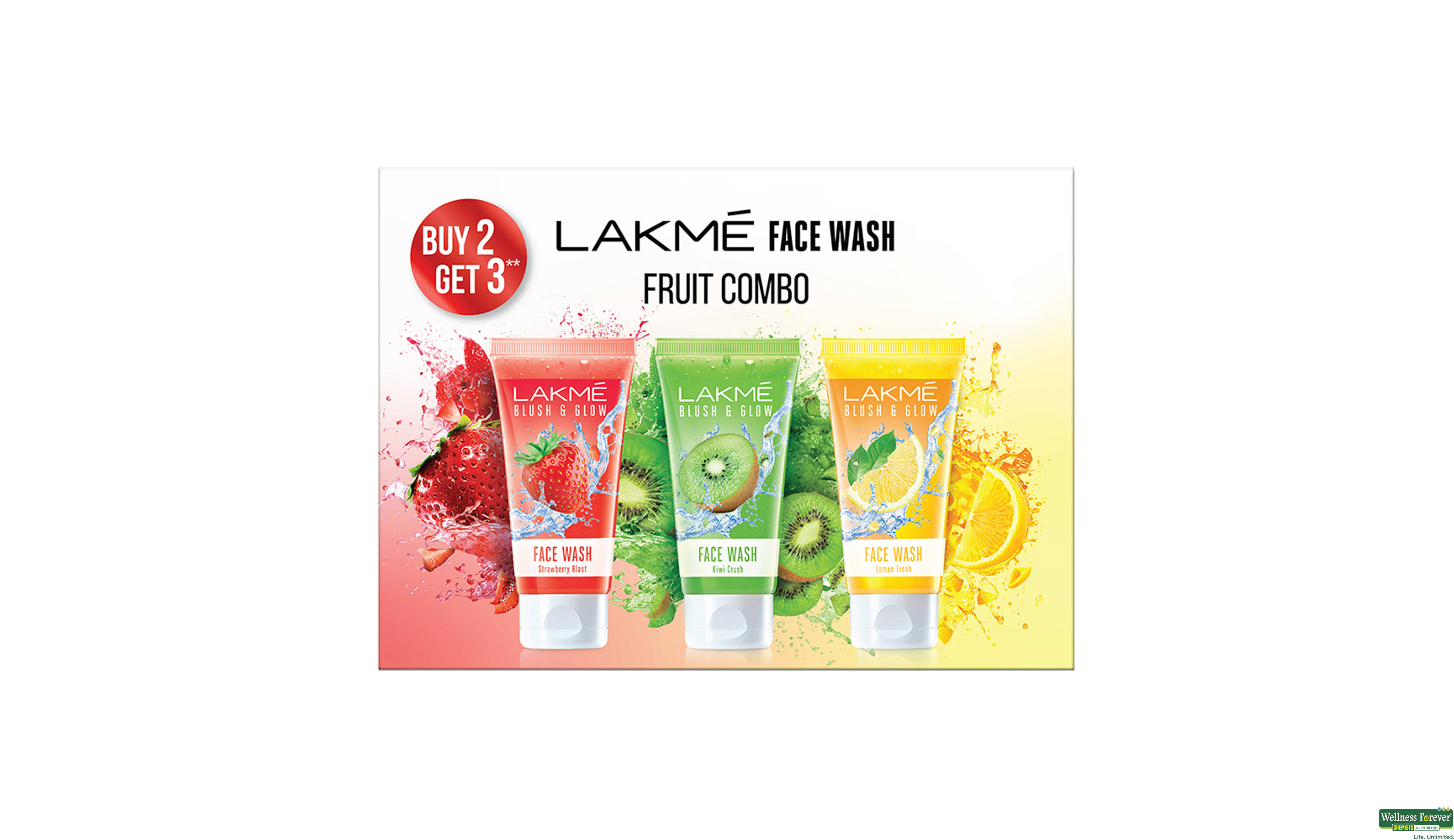 LAKME F/WASH CRM STRAWBERY 100GM- 2, 100GM, null