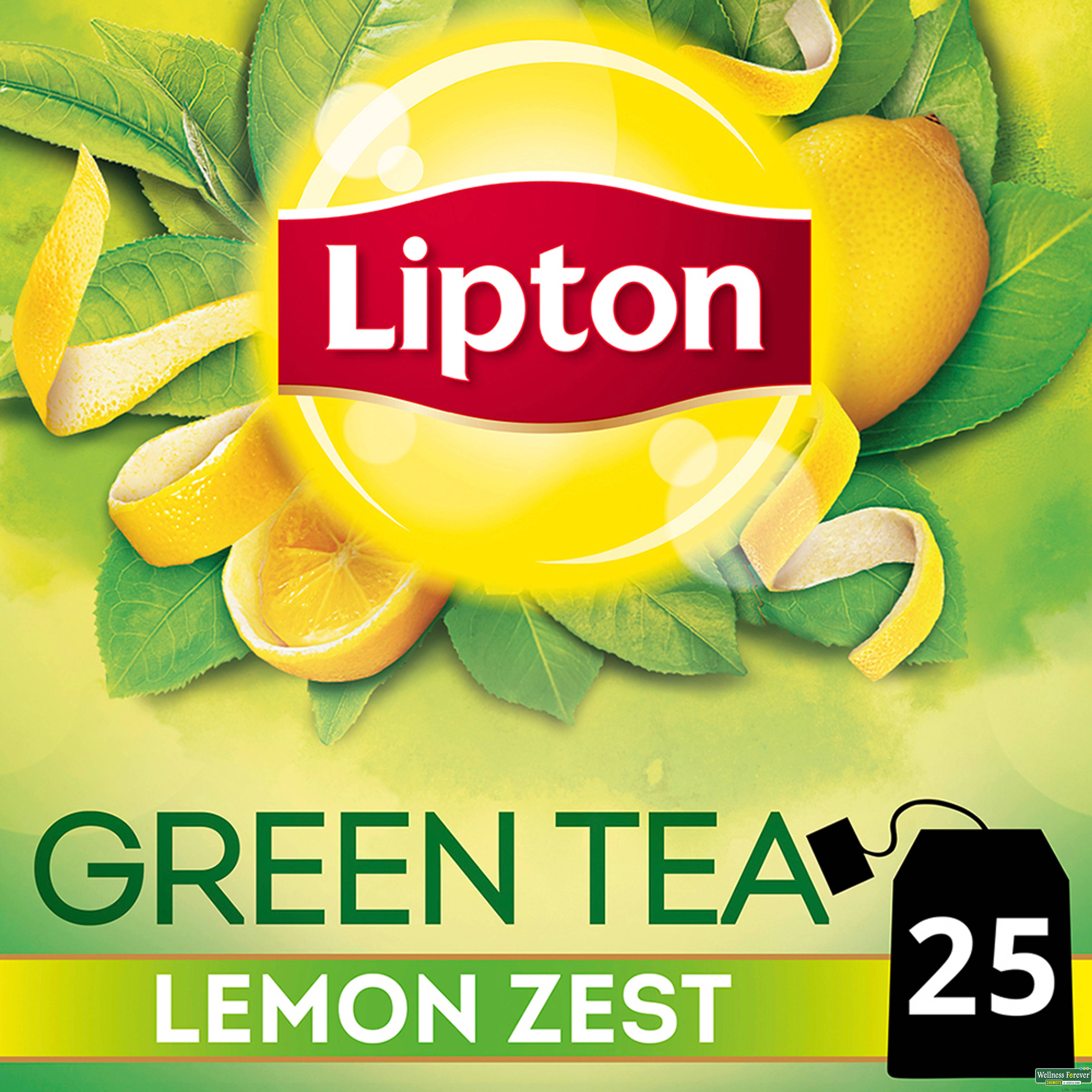 Lipton Green Tea, Lemon Zest, 25 Pieces-image