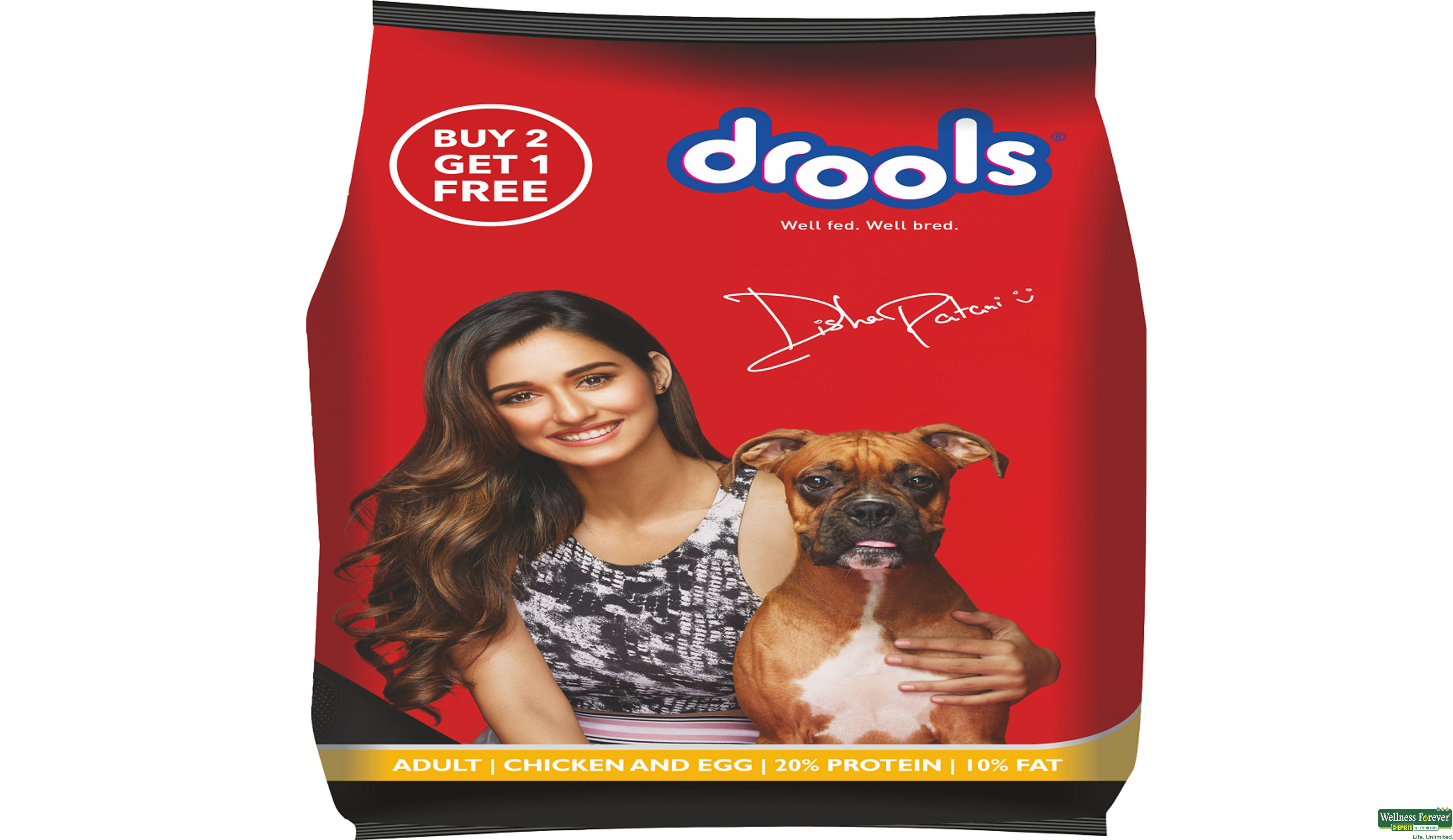 DROOLS DOG FOOD CHICKEN AND EGG ADULT 400GM- 1, 500GM, null