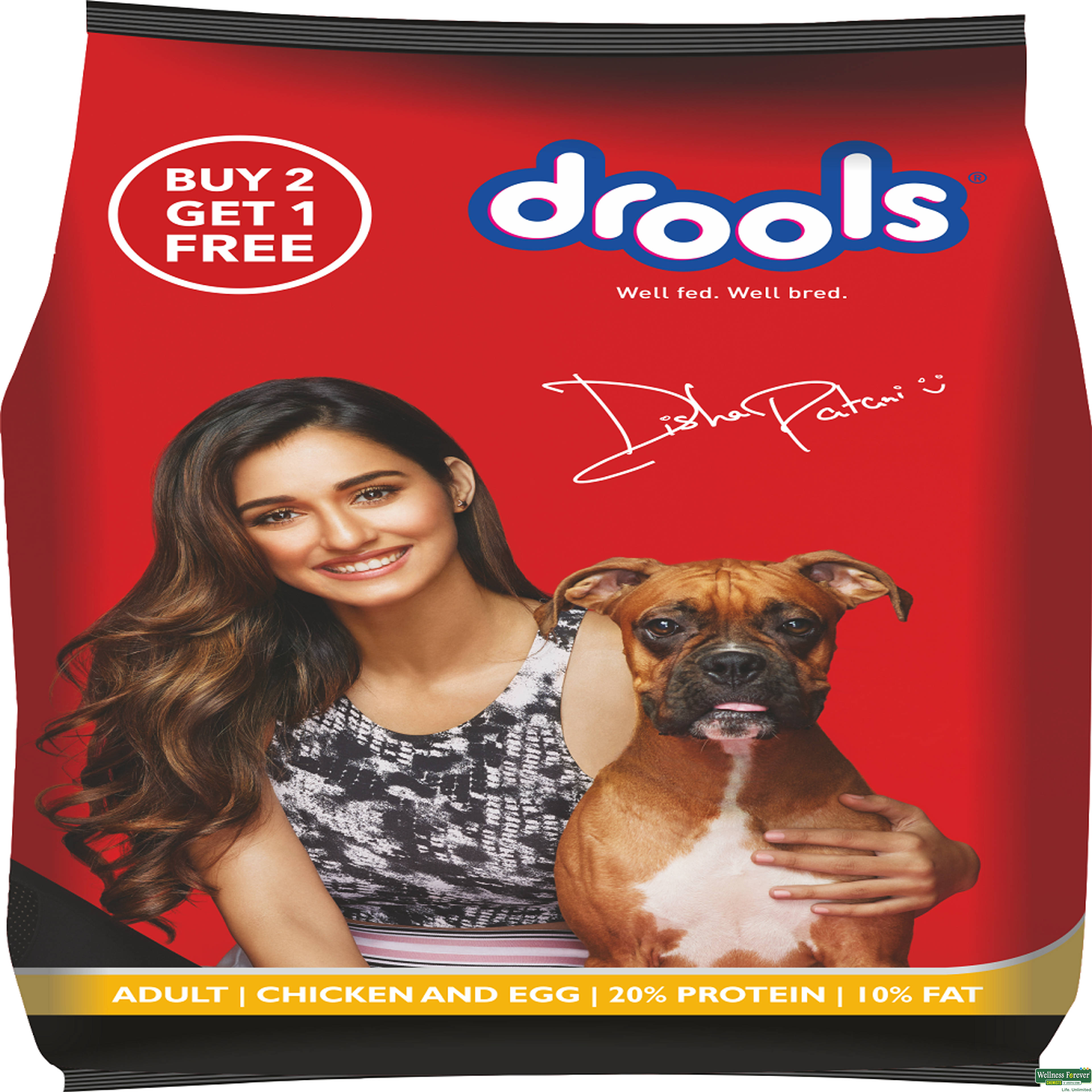 Drools Chicken and Egg Adult Dog Food, 400 g-image