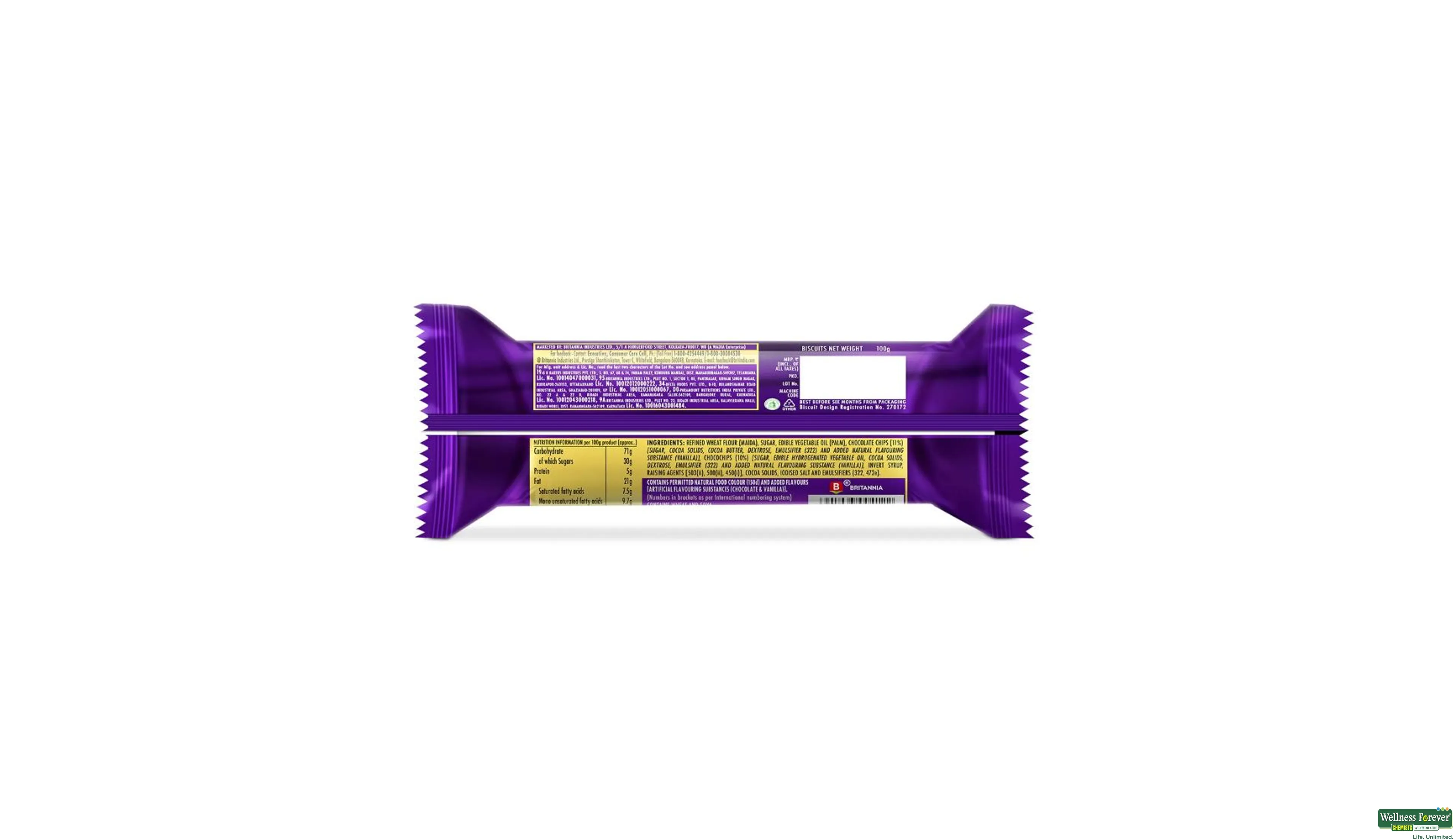 BRIT BISC GOODDAY CHOCOCHIP 100GM- 2, 100GM, 