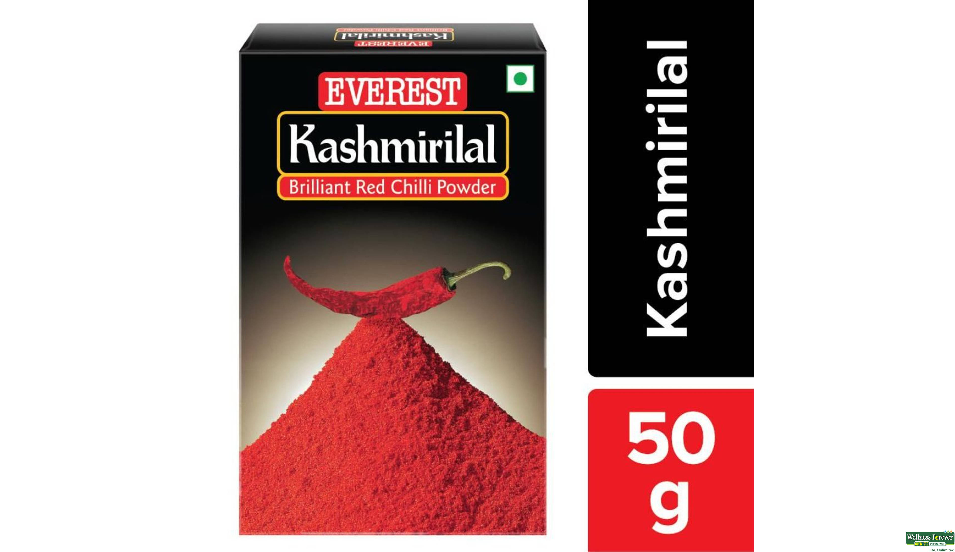 EVEREST PWDR KASHMIRILAL CHILLI 50GM- 1, 50GM, 