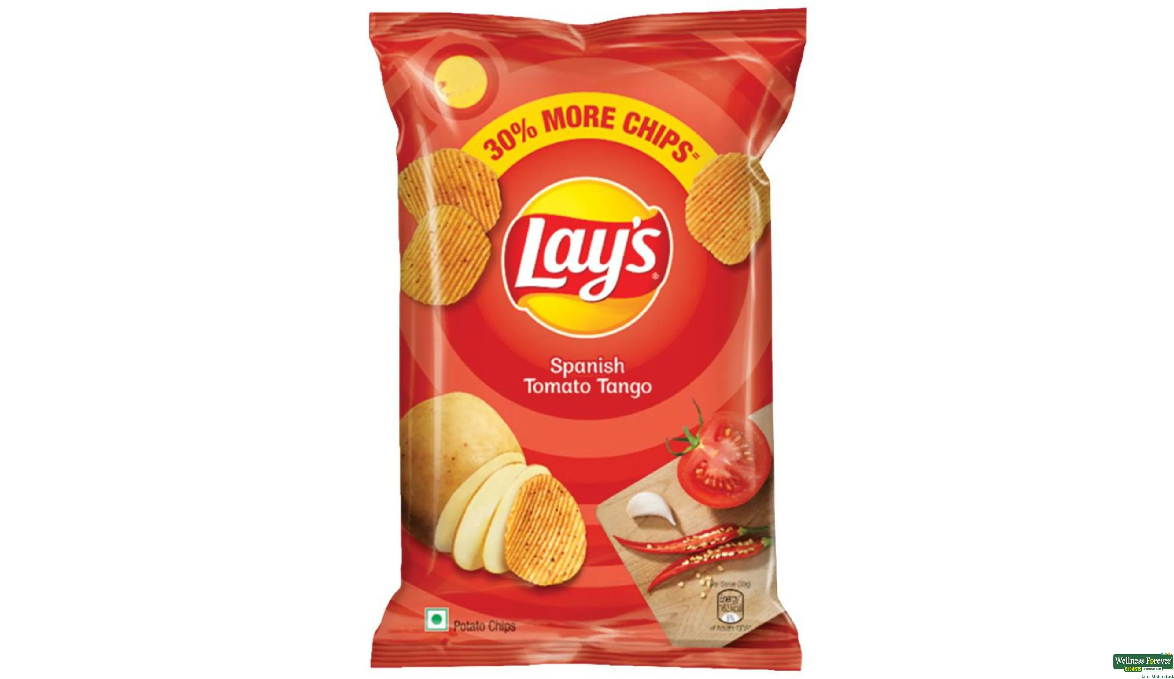 LAYS CHIPS SPANISH TOMATO TANGO 50GM- 1, 50GM, 