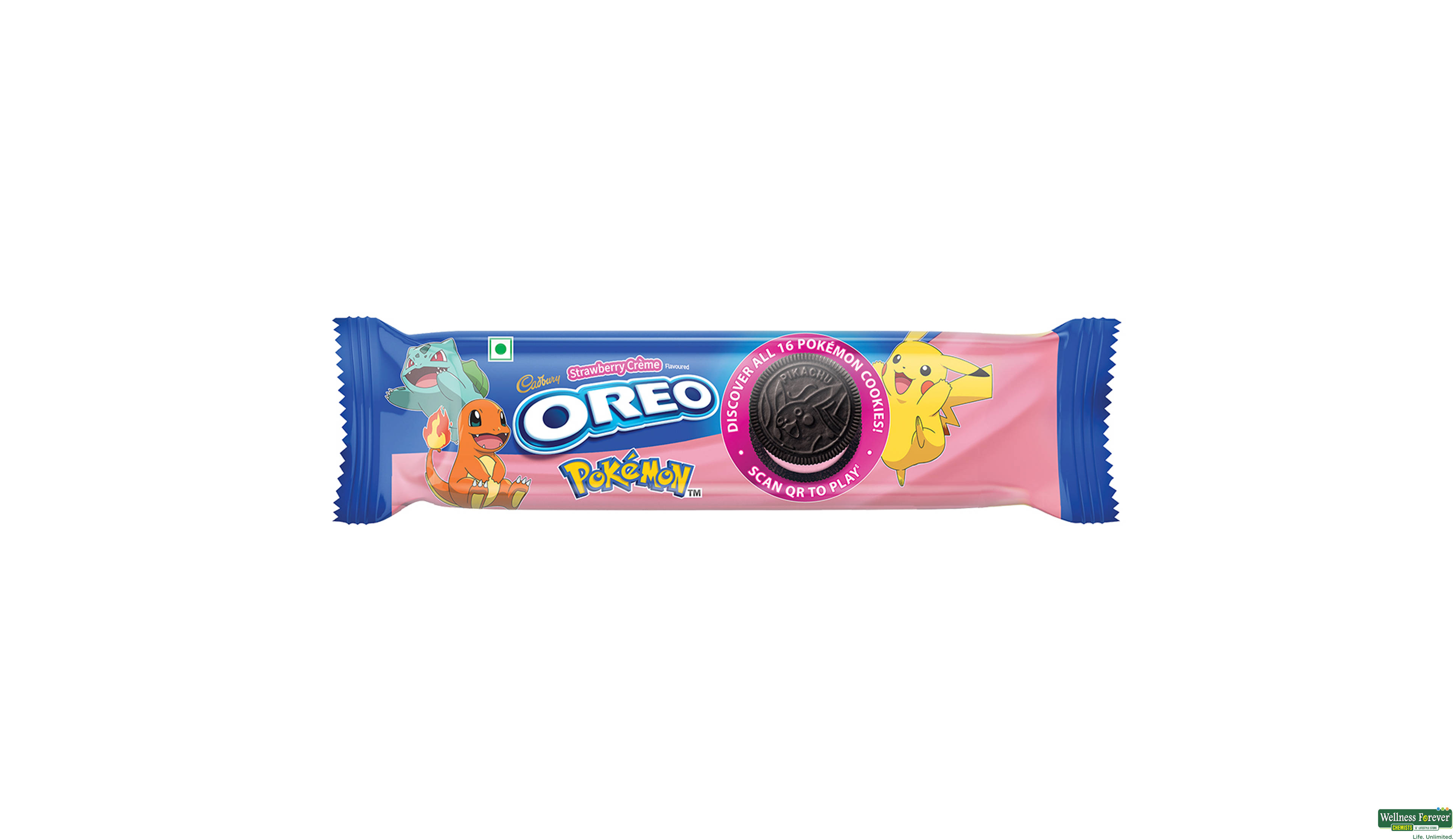 OREO BISC STRAWBERRY CREME 120GM- 1, 120GM, null