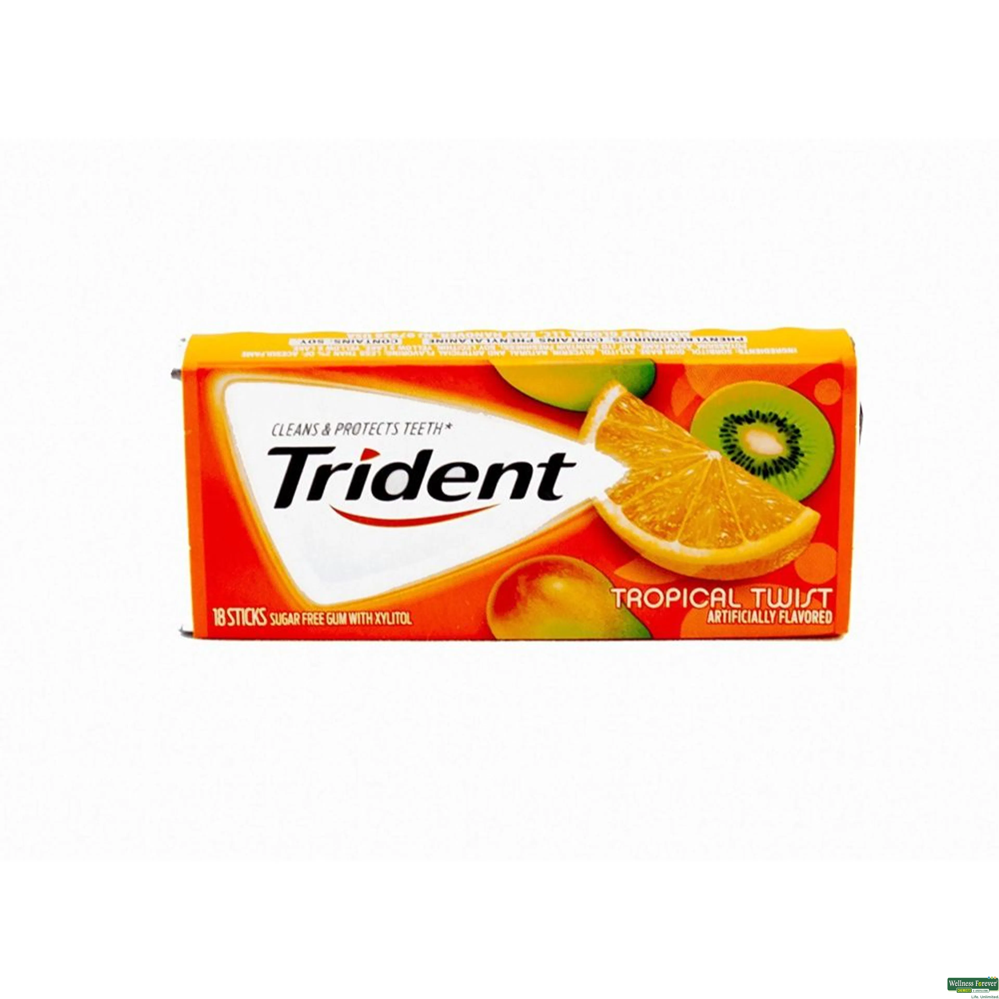 TRIDENT CHEW GUM S/F TROPICAL 18PC-image