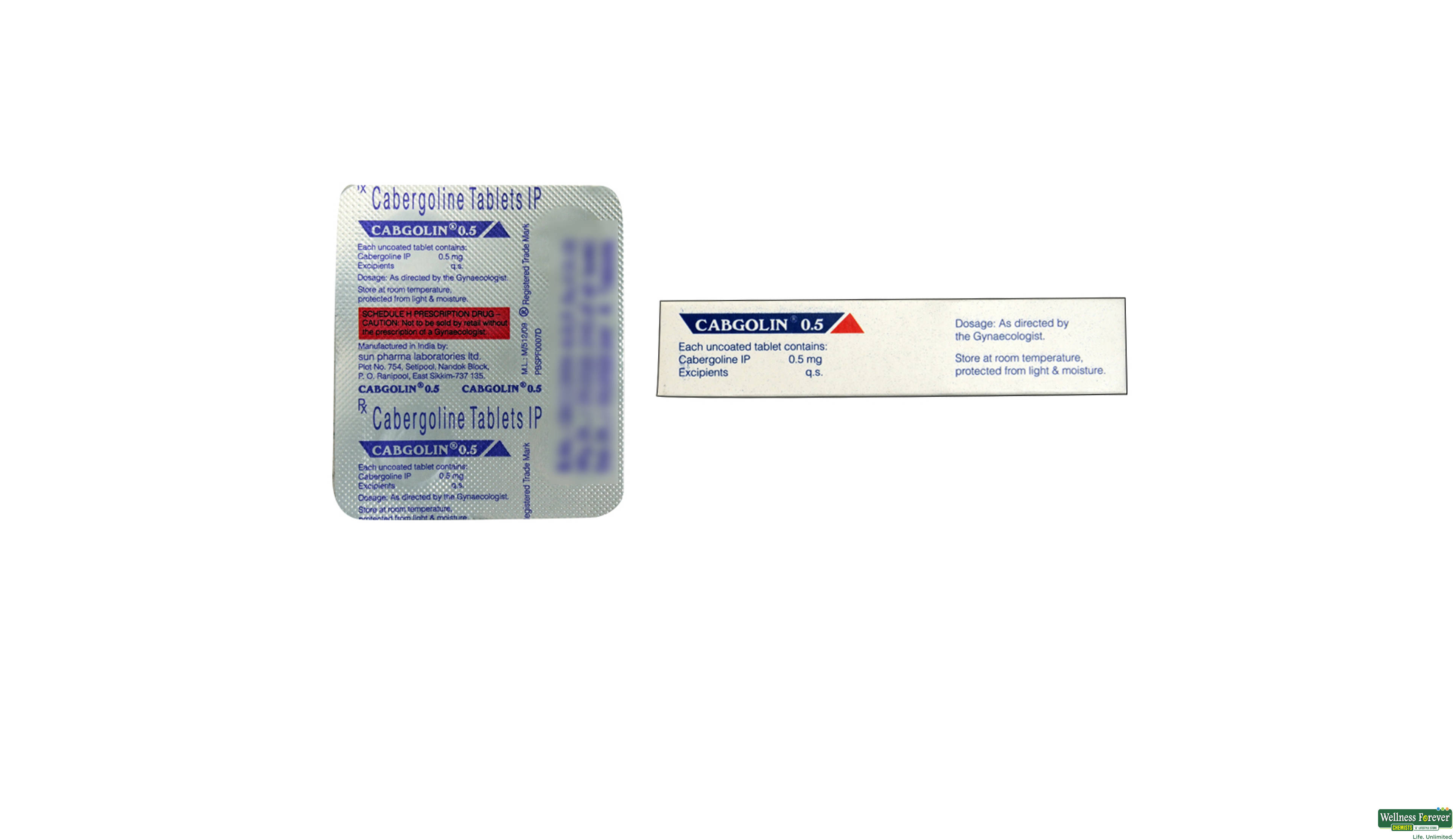 CABGOLIN 0.5MG 4TAB- 2, 4TAB, 