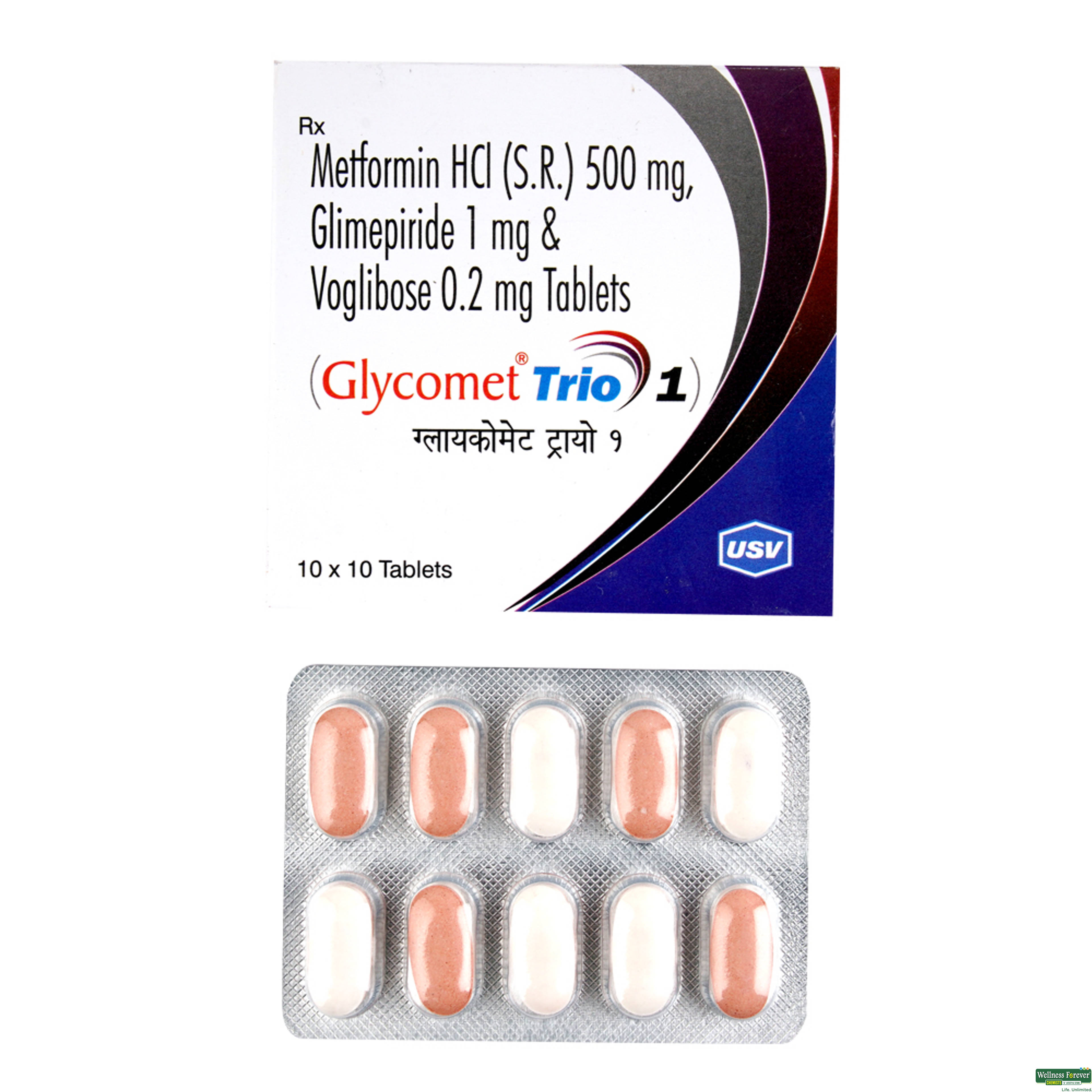 GLYCOMET-TRIO 1MG 10TAB-image