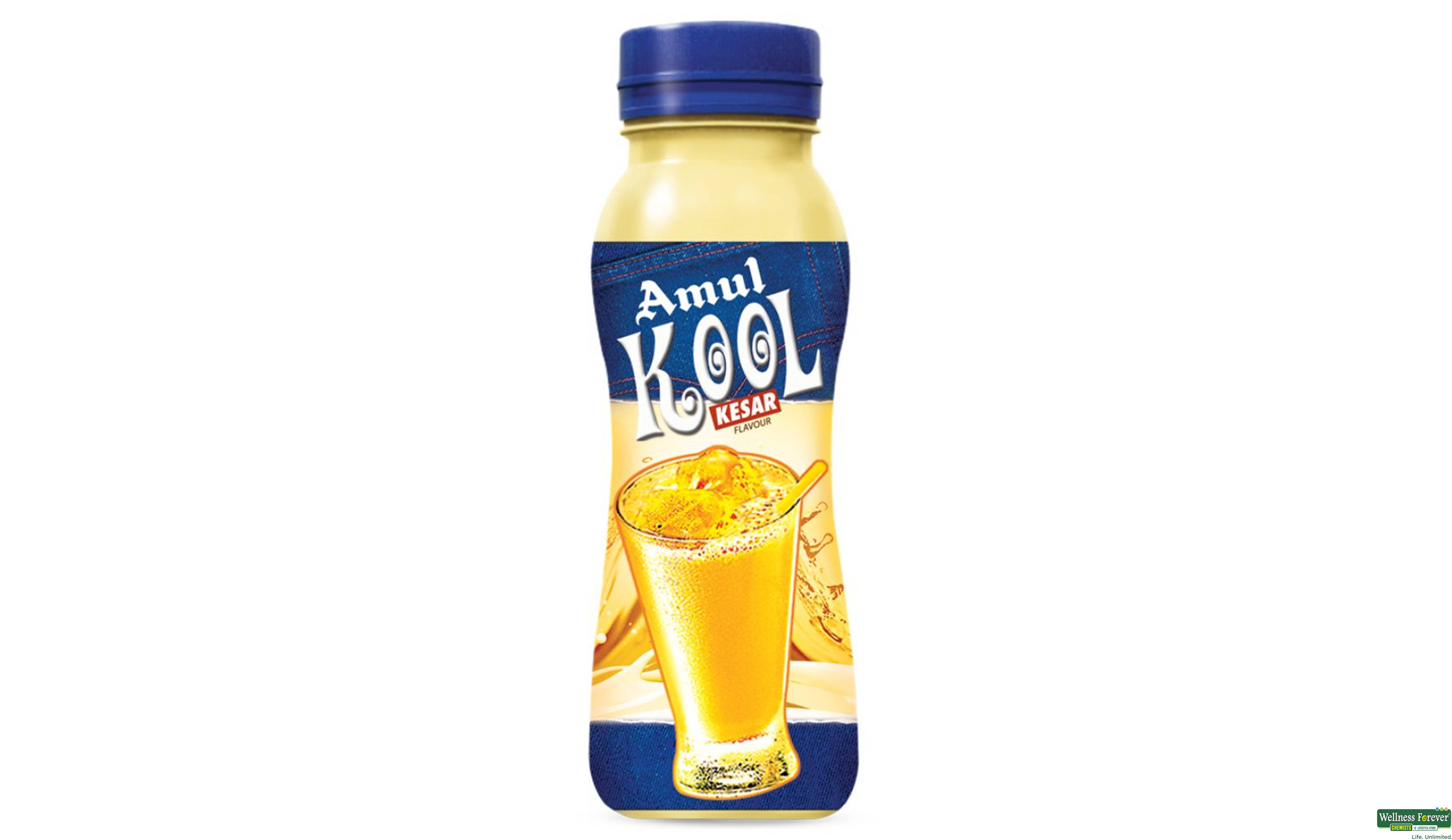 AMUL KOOL KESAR BOTT 180ML- 1, 180ML, 