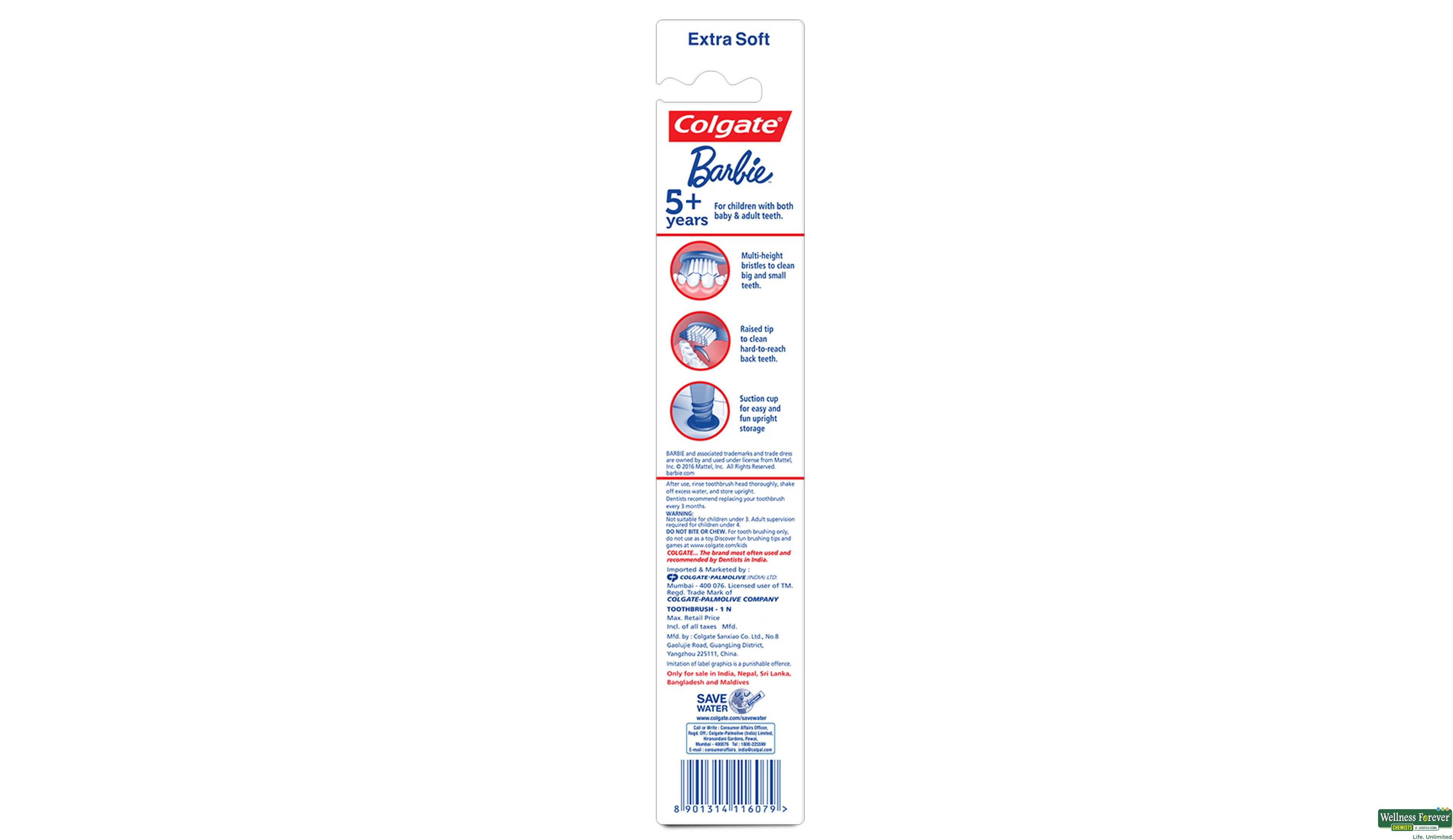 COLG T/BRUSH BARBIE S 1PC- 2, 1PC, 