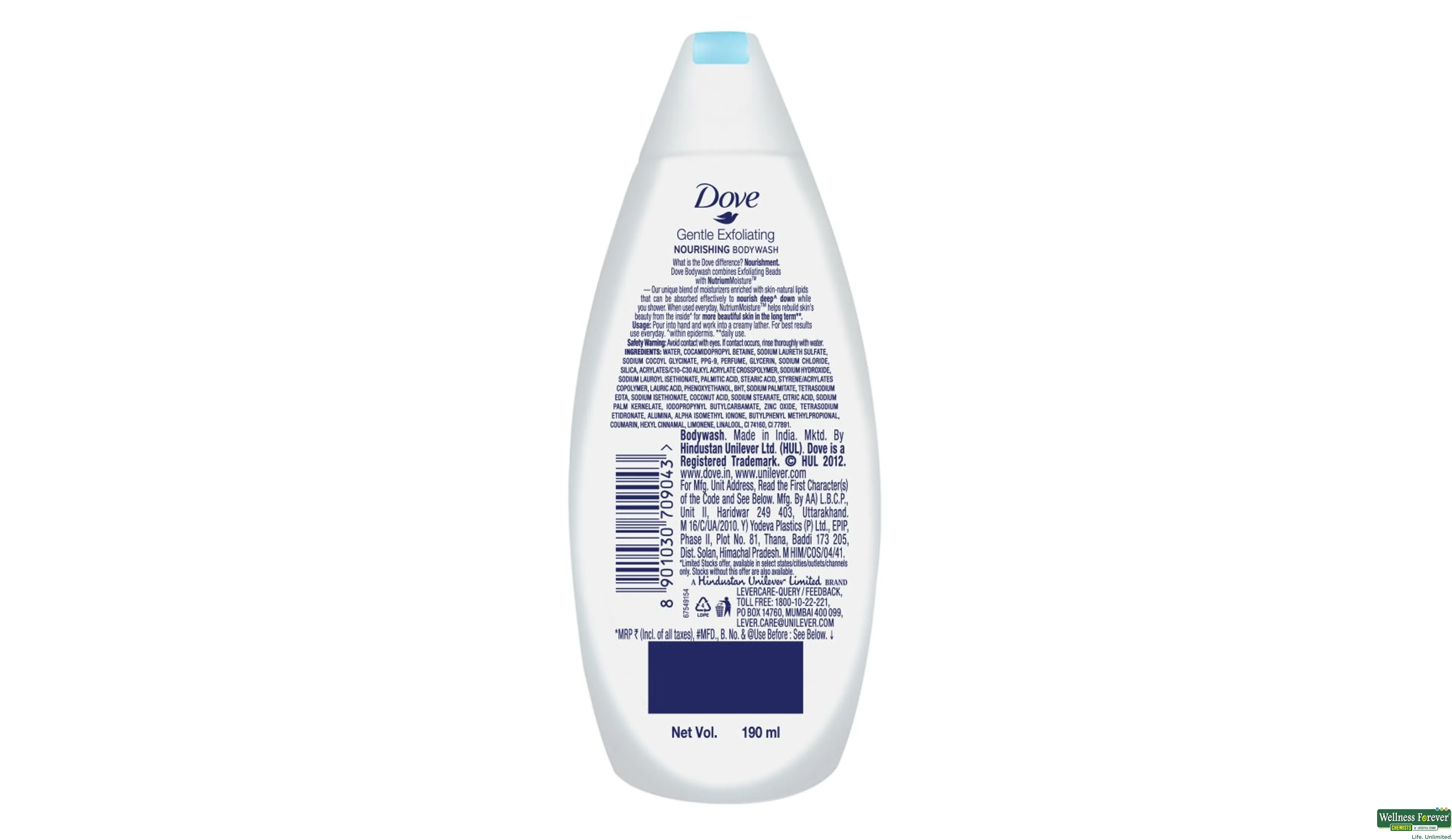 DOVE B/WASH GENTLE EXFLOATING 250ML- 3, 250ML, 