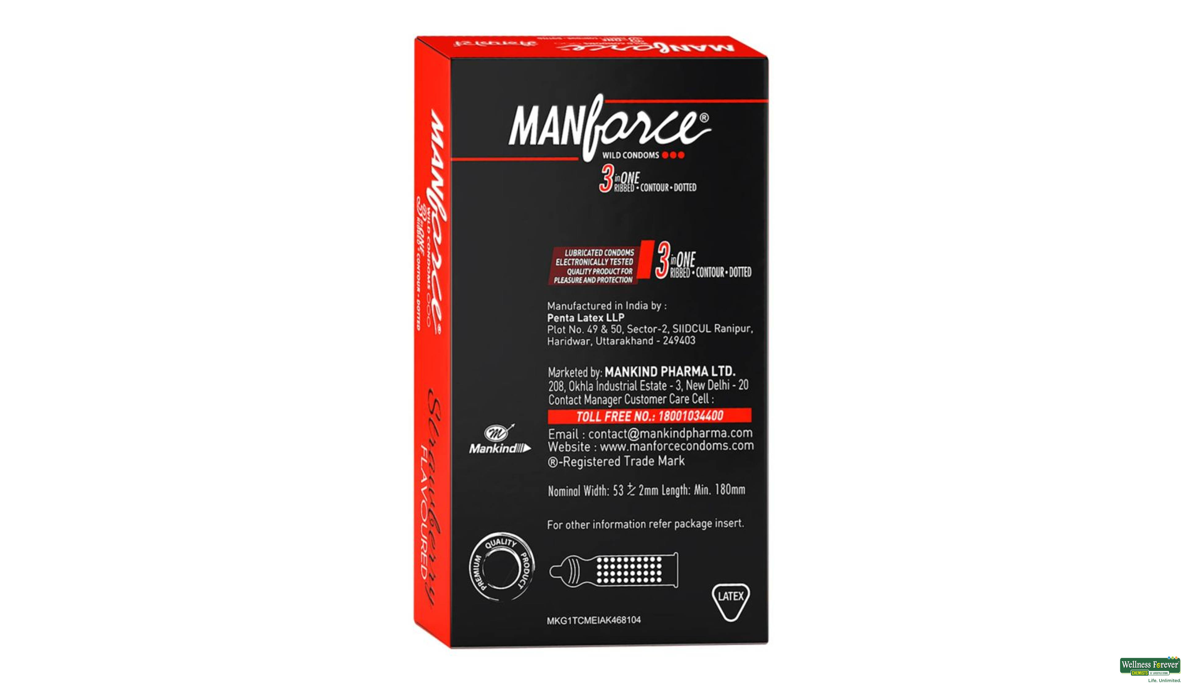 MANFORCE CONDOM STRAWBERRY 10PC- 2, 10PC, 