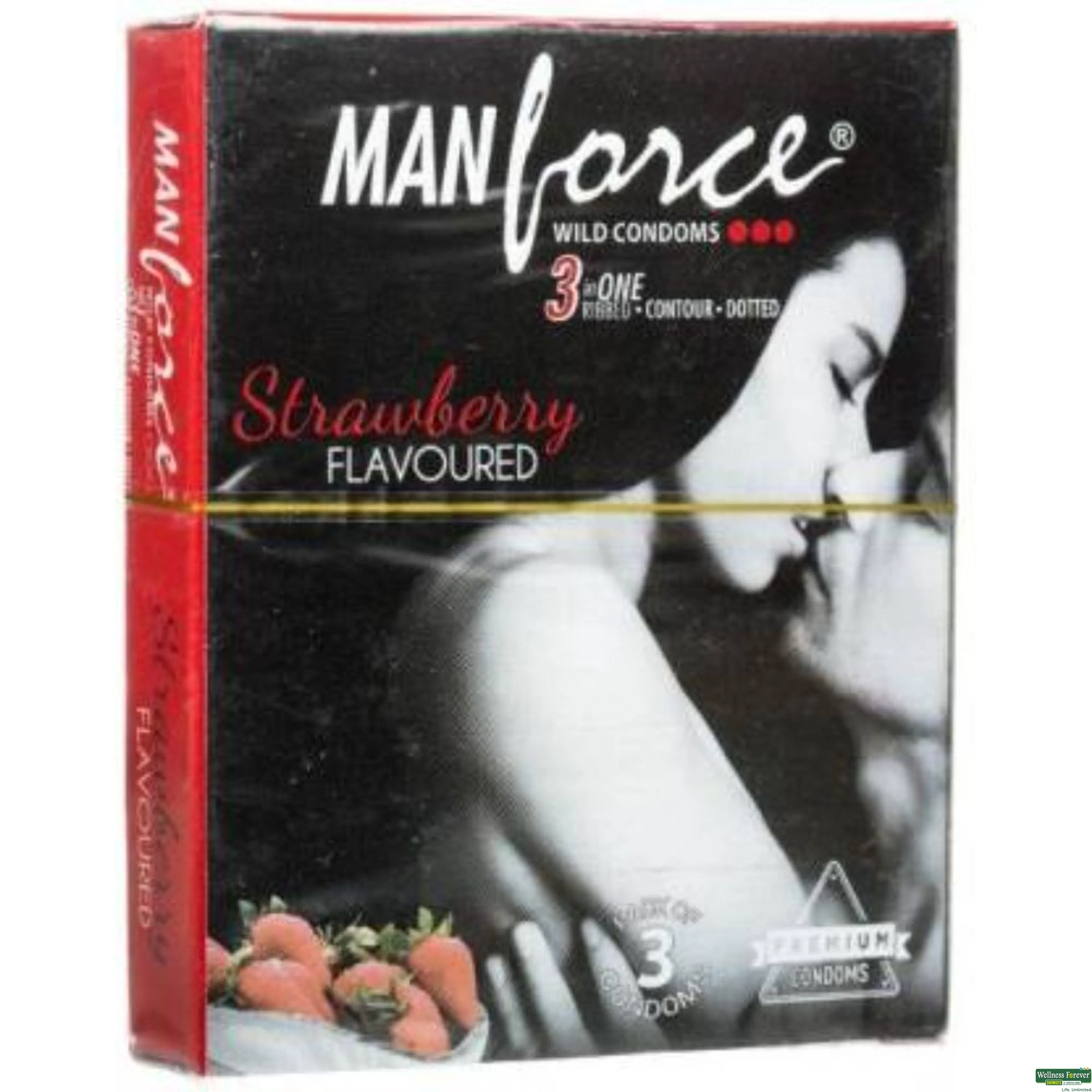 MANFORCE CONDOM STRAWBERRY 3PC-image