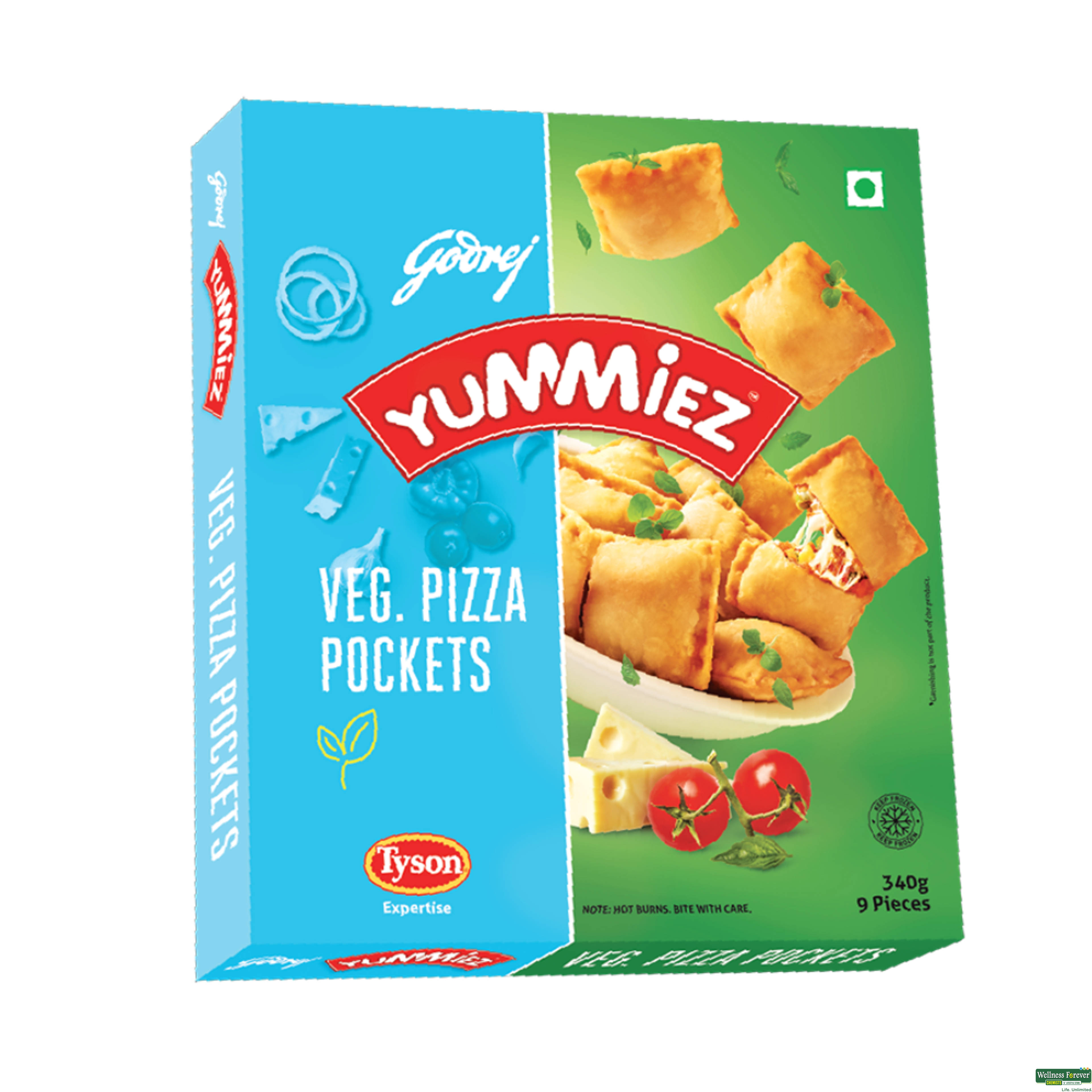 Yummiez Veg Pizza Pocket 340Gm-image