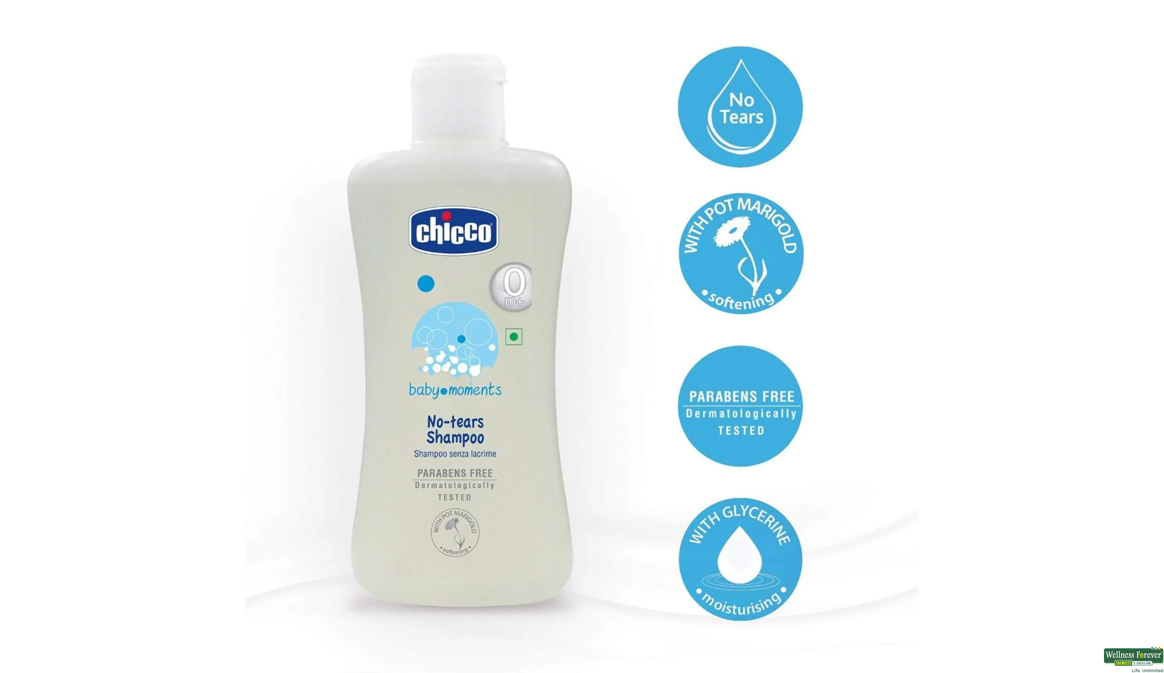 Buy Chicco Baby Moments No Tears Shampoo 200 ml Online at Best