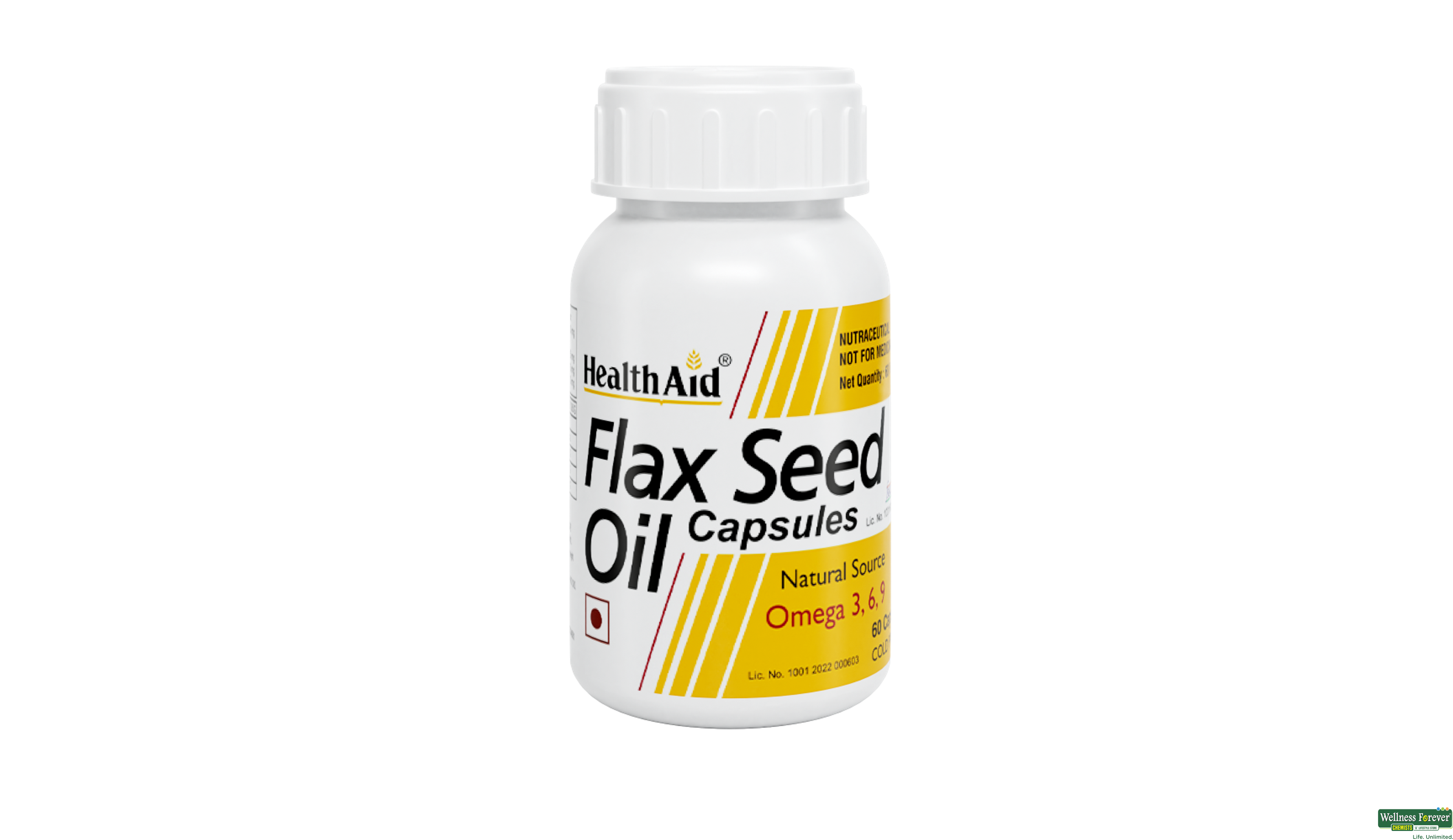 HEALTH AID FLAX SEED OIL 1000MG 60CAP- 1, 60CAP, 