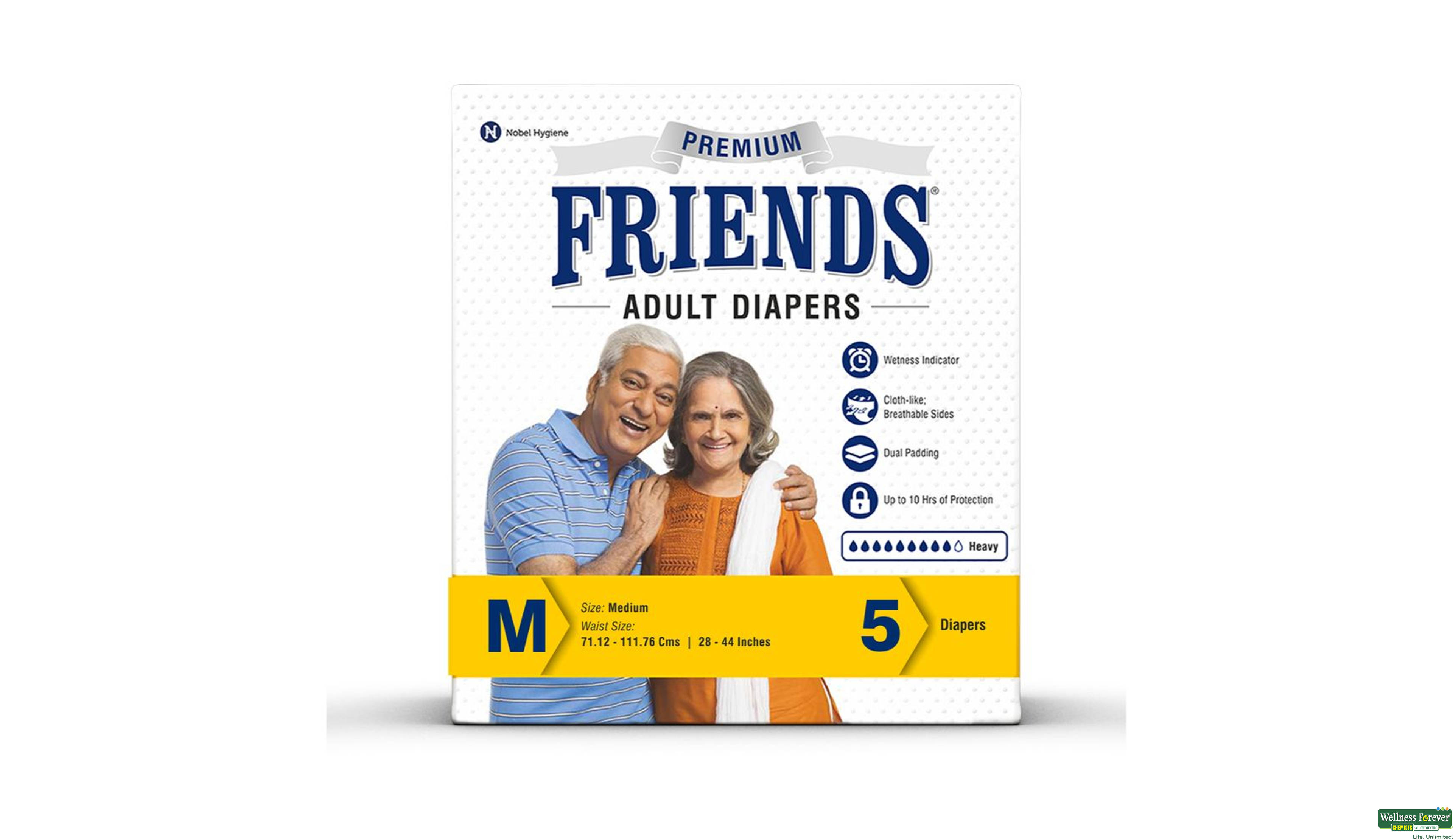 FRIENDS ADULT DIAPER EASY M 5PC- 1, 5PC, 