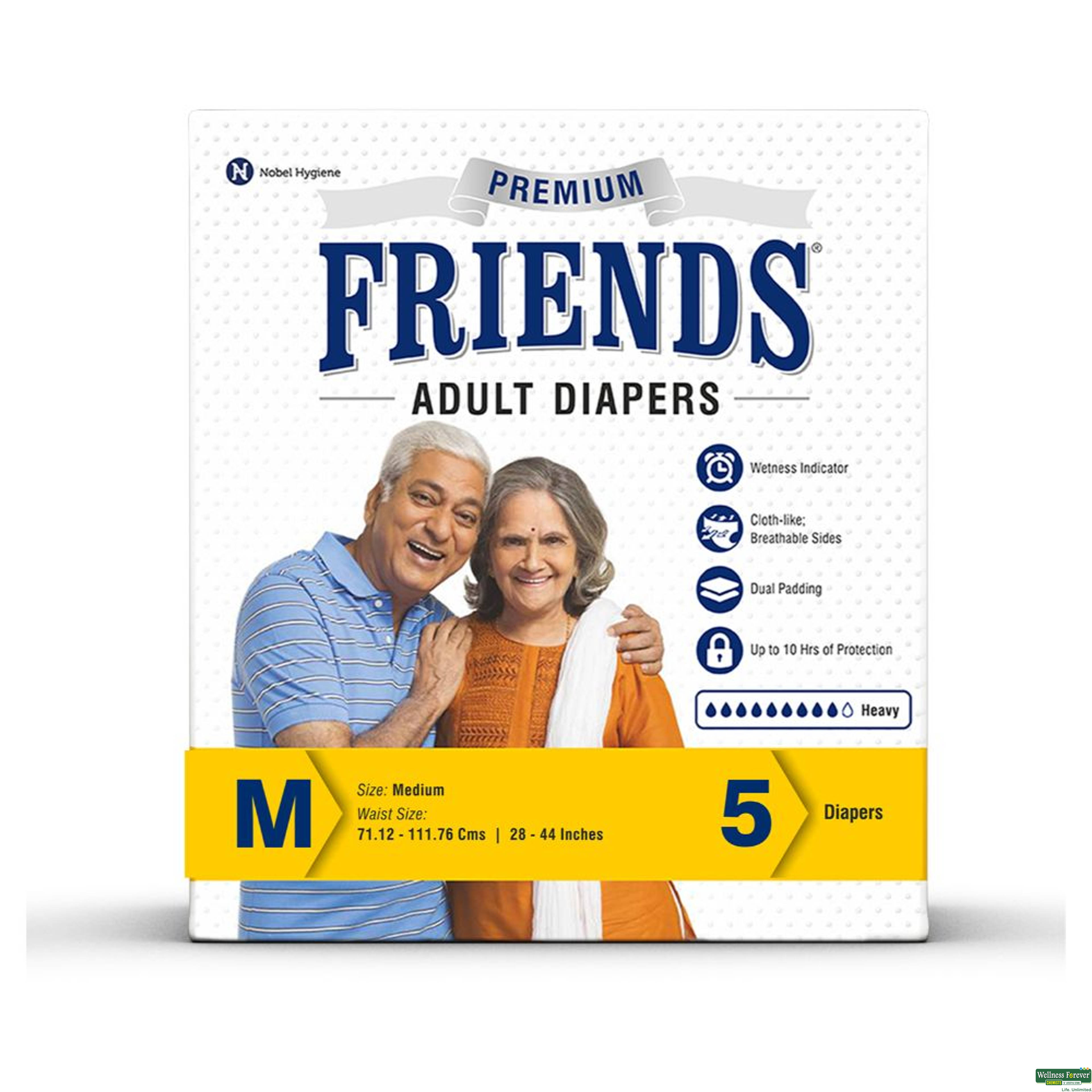 Friends Easy Medium Adult Diapers, 5 Pieces-image