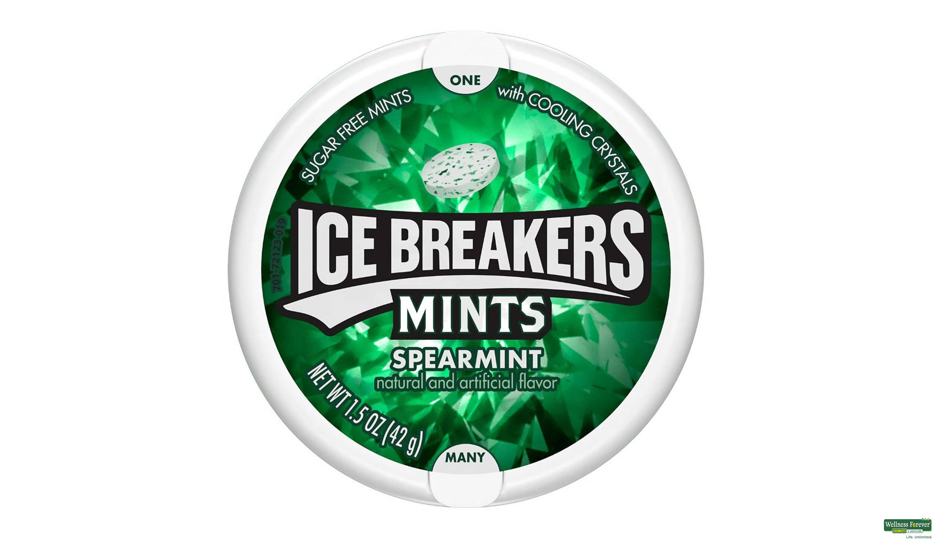 ICE BREAKERS MINTS SPEARMINT 42GM- 1, 42GM, 