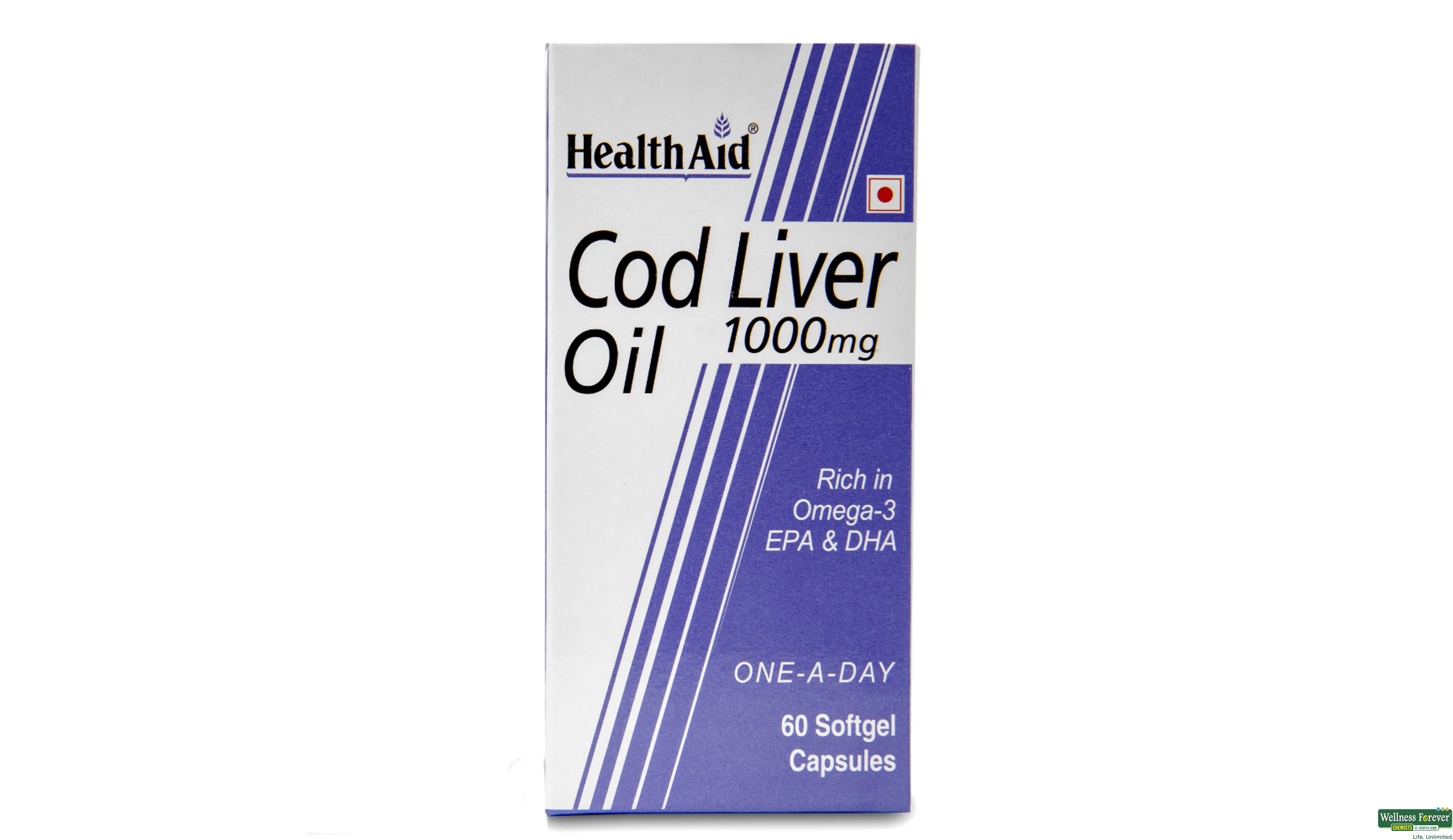 HEALTH AID COD LIVER OIL 1000MG 60CAP- 1, 60CAP, 