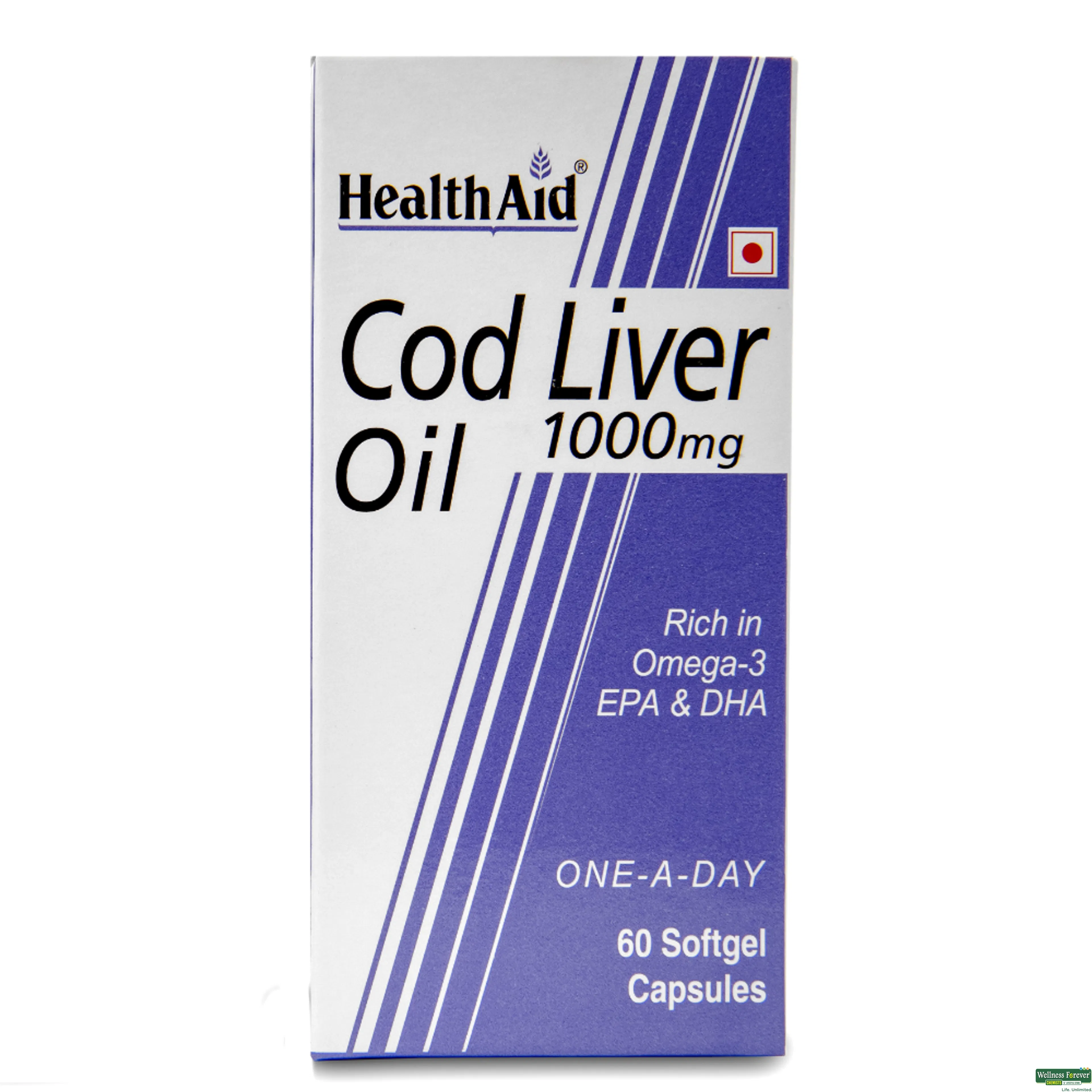 HEALTH AID COD LIVER OIL 1000MG 60CAP-image