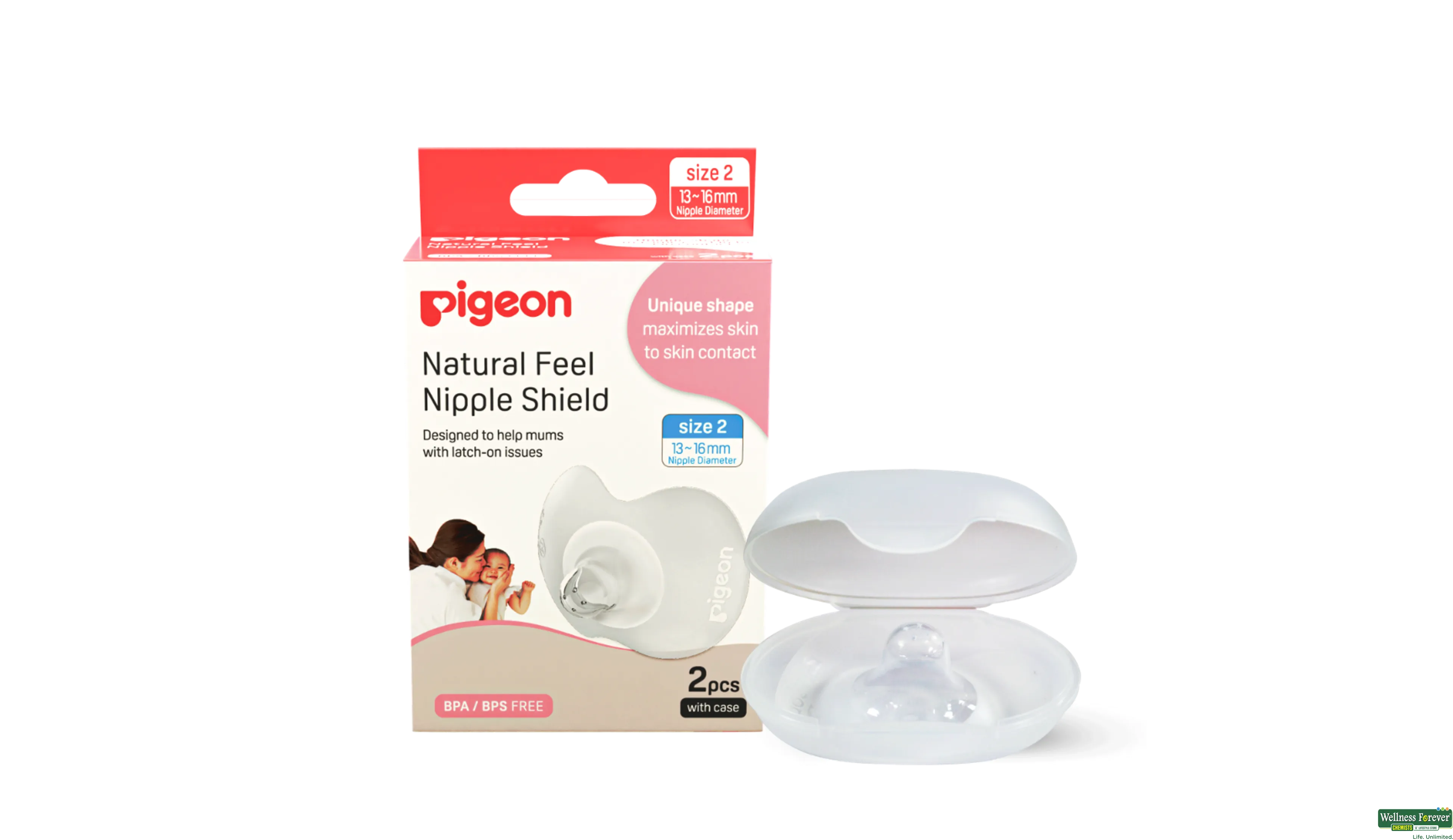 Pigeon Natural Feel Nipple Shield - Size 2 (M)