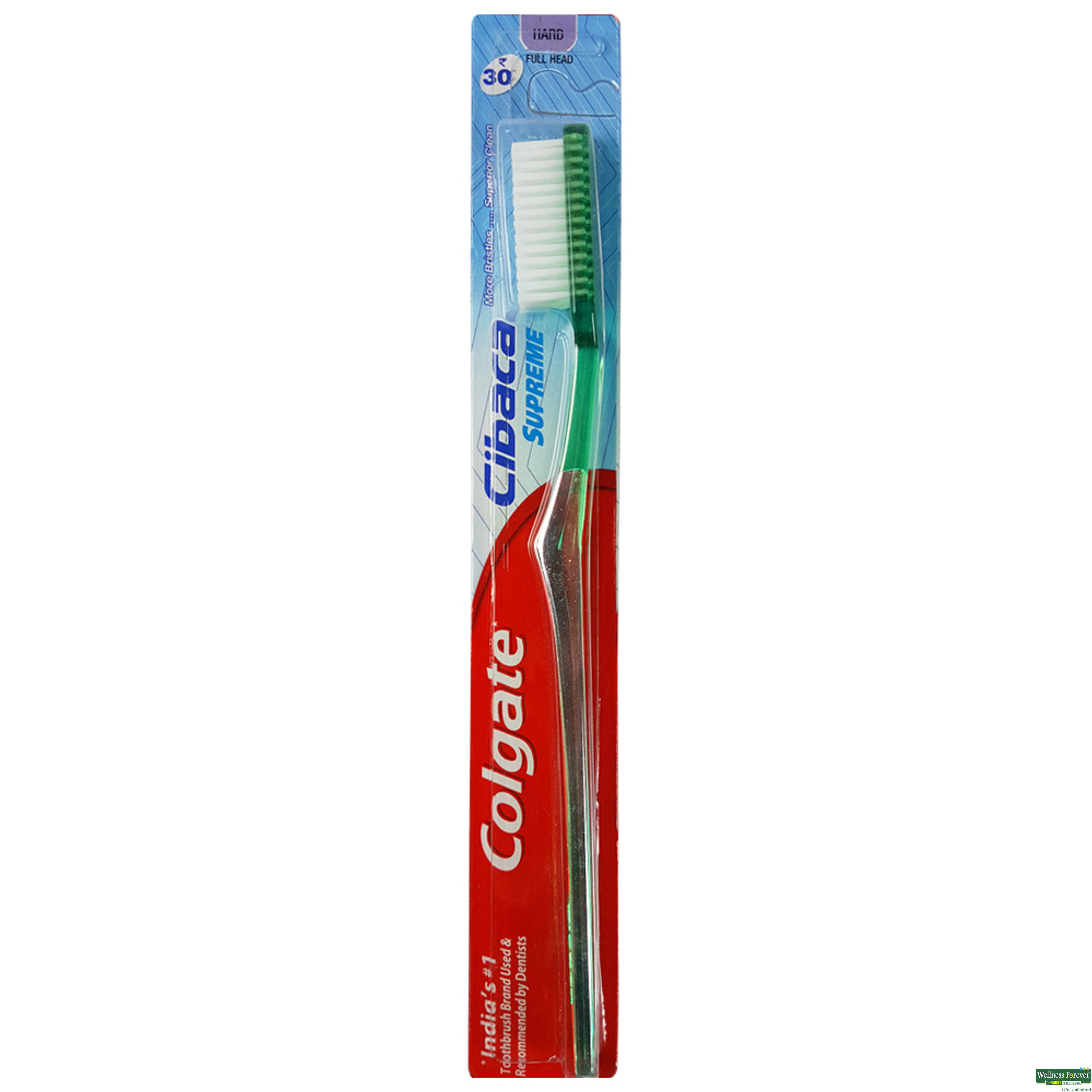 Colgate Cibaca Supreme Full Head Hard Bristles Toothbrush, 1 Piece-image