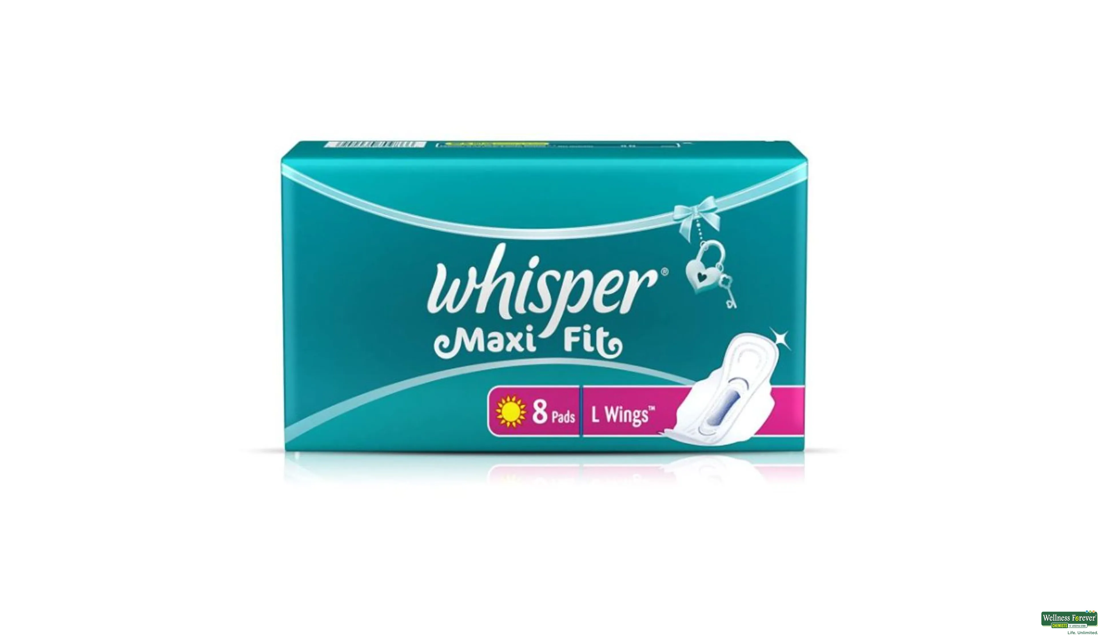 WHISPER SA/PADS MAXI FIT LW 8PC- 1, 8PC, 