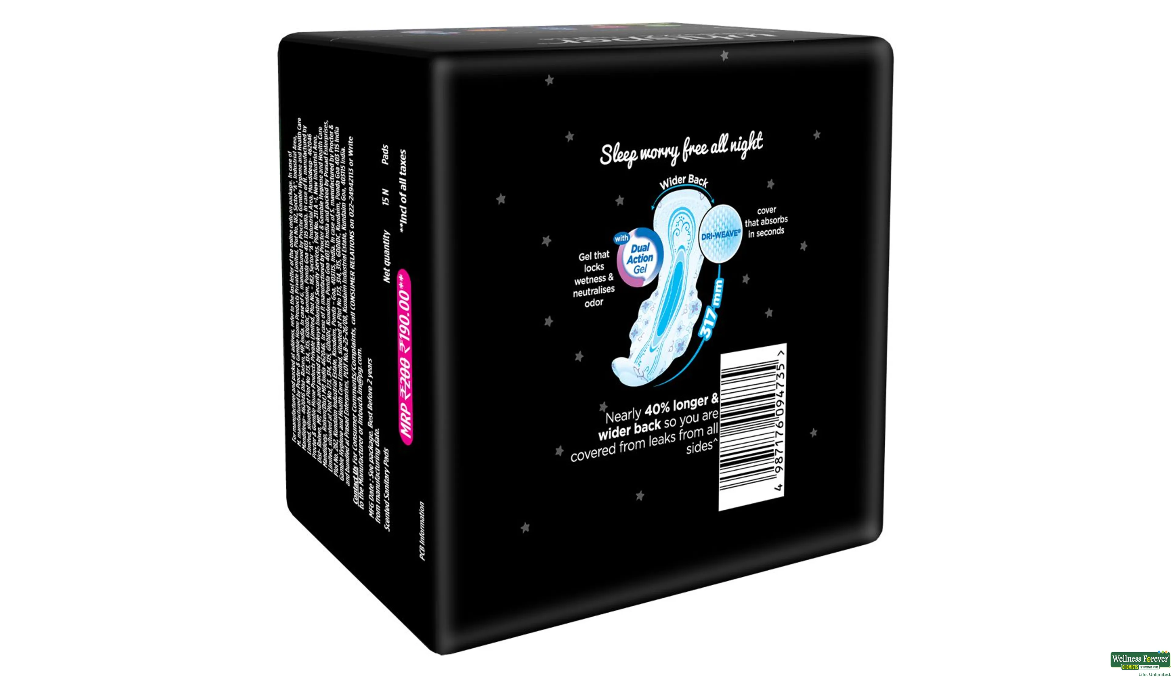 Buy Whisper Bindazzz Night Koala Soft Sanitary Pad (XXL+) 5's Online at  Discounted Price
