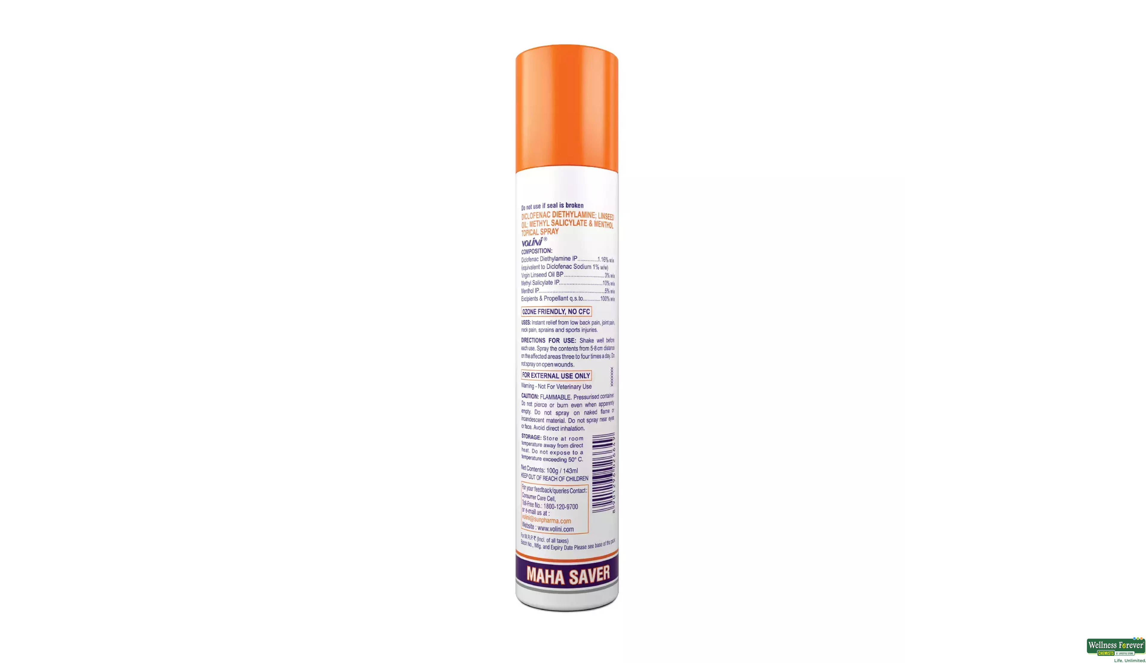 VOLINI SPRAY 100GM- 3, 100GM, null