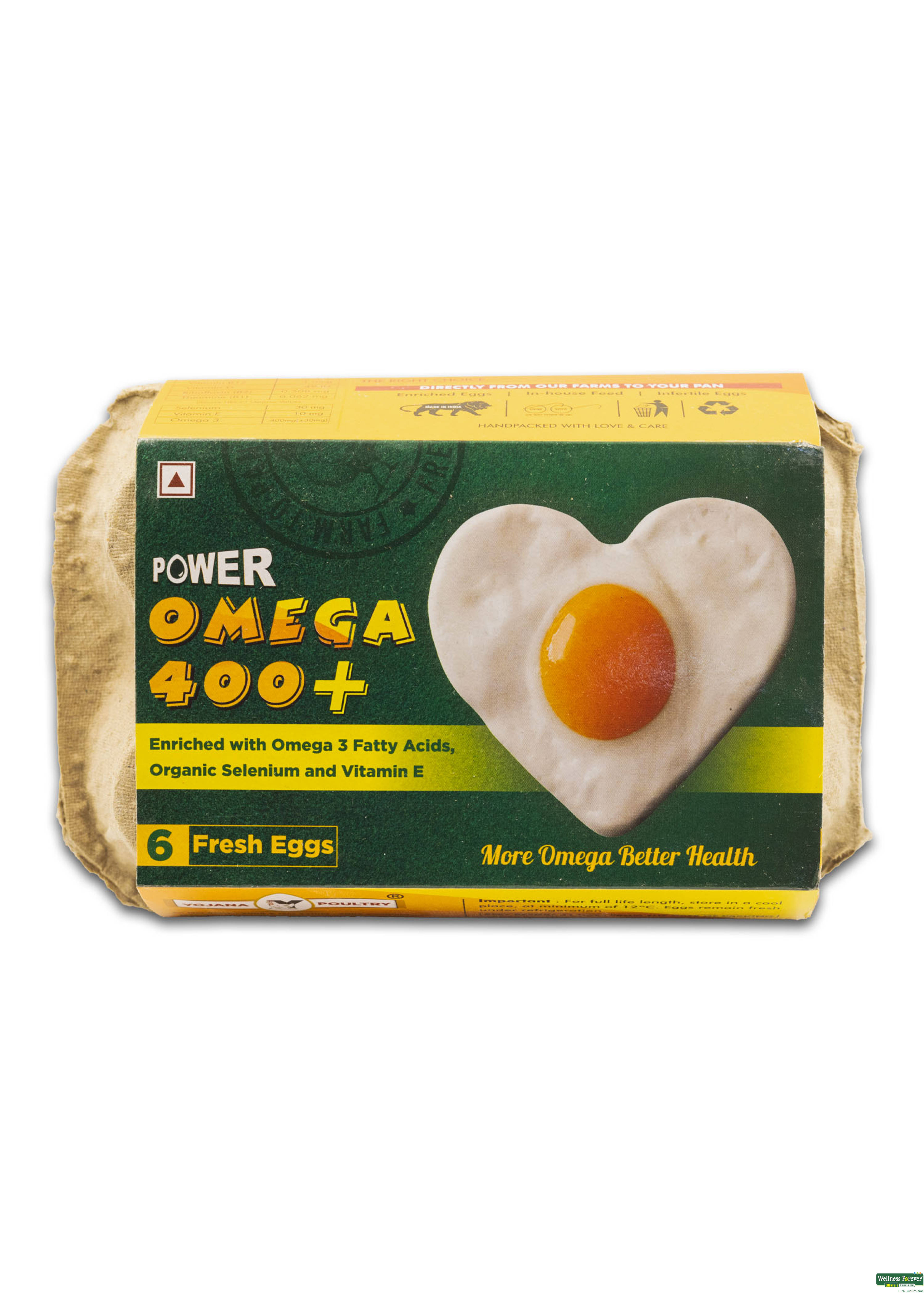 Suguna Heart Speciality Eggs With Omega 3, 6 Pieces-image