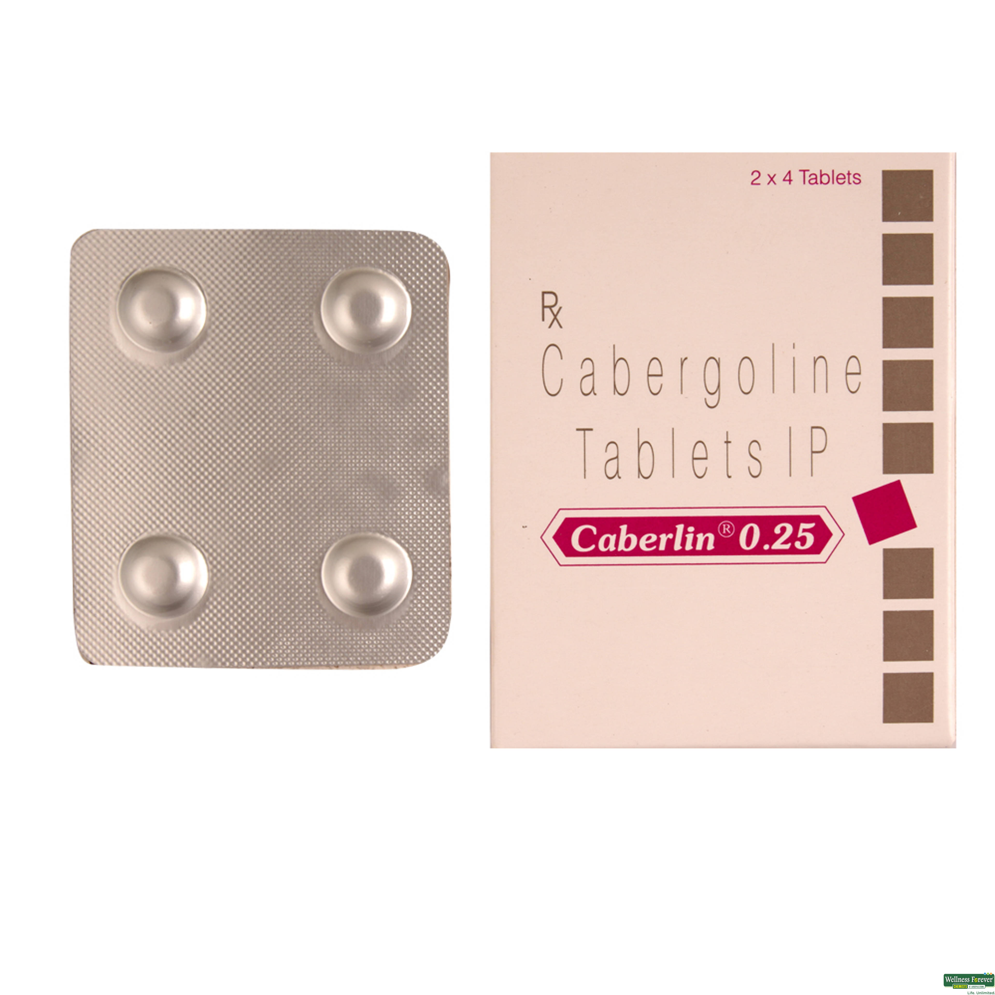 CABERLIN 0.25MG 4TAB-image