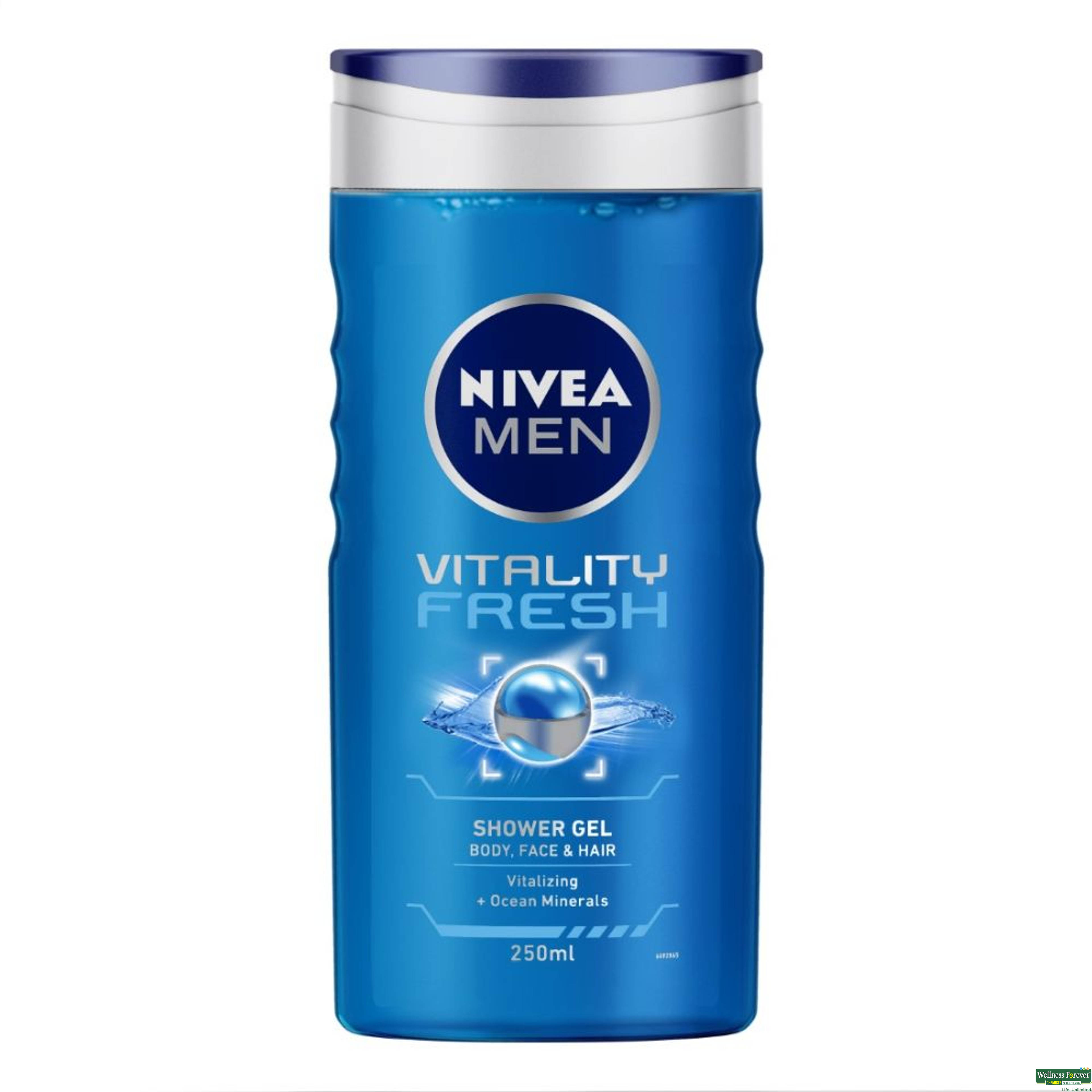 Nivea Men Body Wash, Vitality Fresh with Ocean Minerals, 250 ml-image