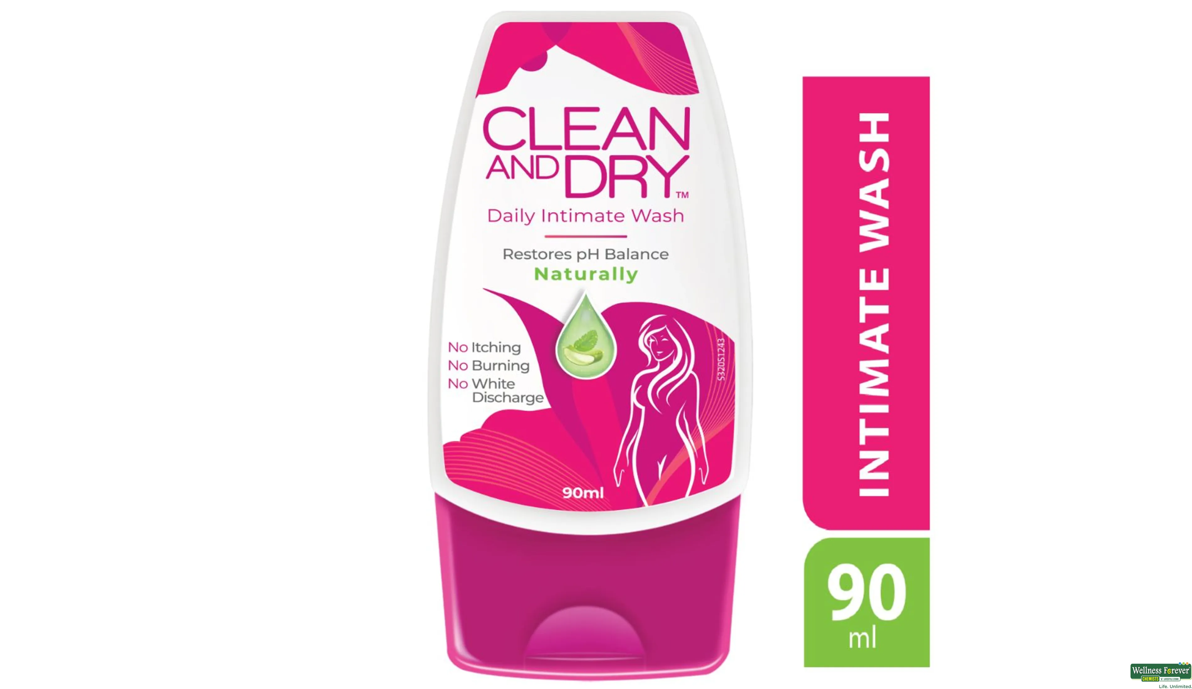 CLEAN AND DRY INTIMATE WASH 90ML- 1, 90ML, 